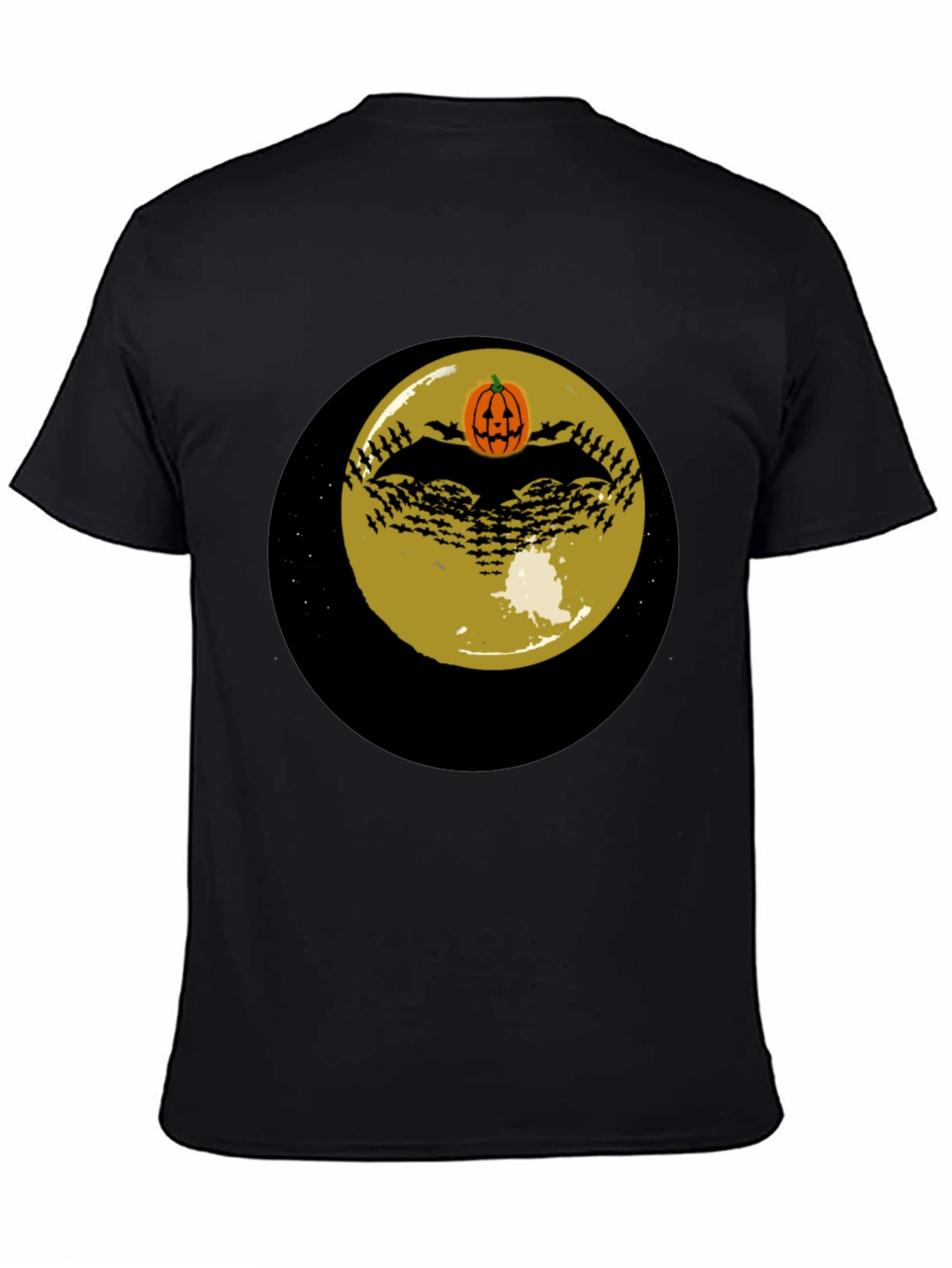 Halloween Bat & Pumpkin Moon T-Shirt