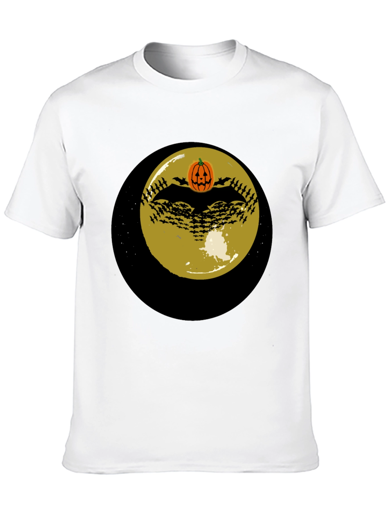 Halloween Bat & Pumpkin Moon T-Shirt