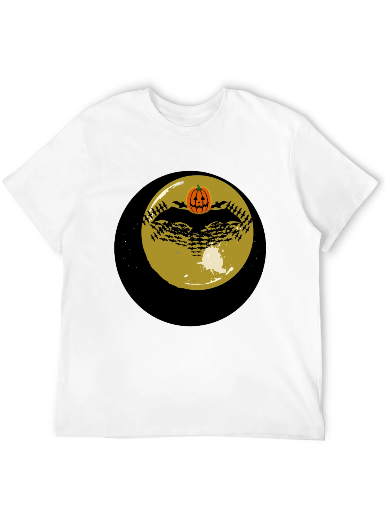 Halloween Bat & Pumpkin Moon T-Shirt