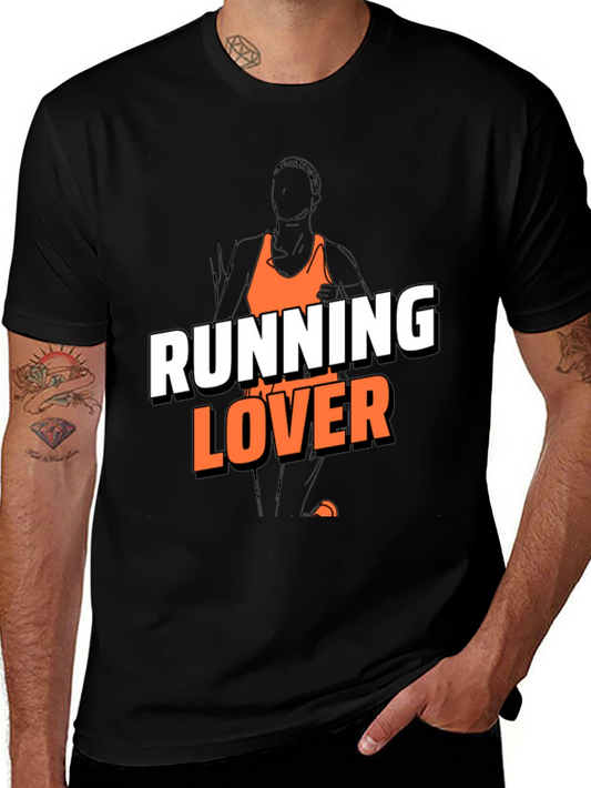 Running Lover Graphic T-Shirt - Black