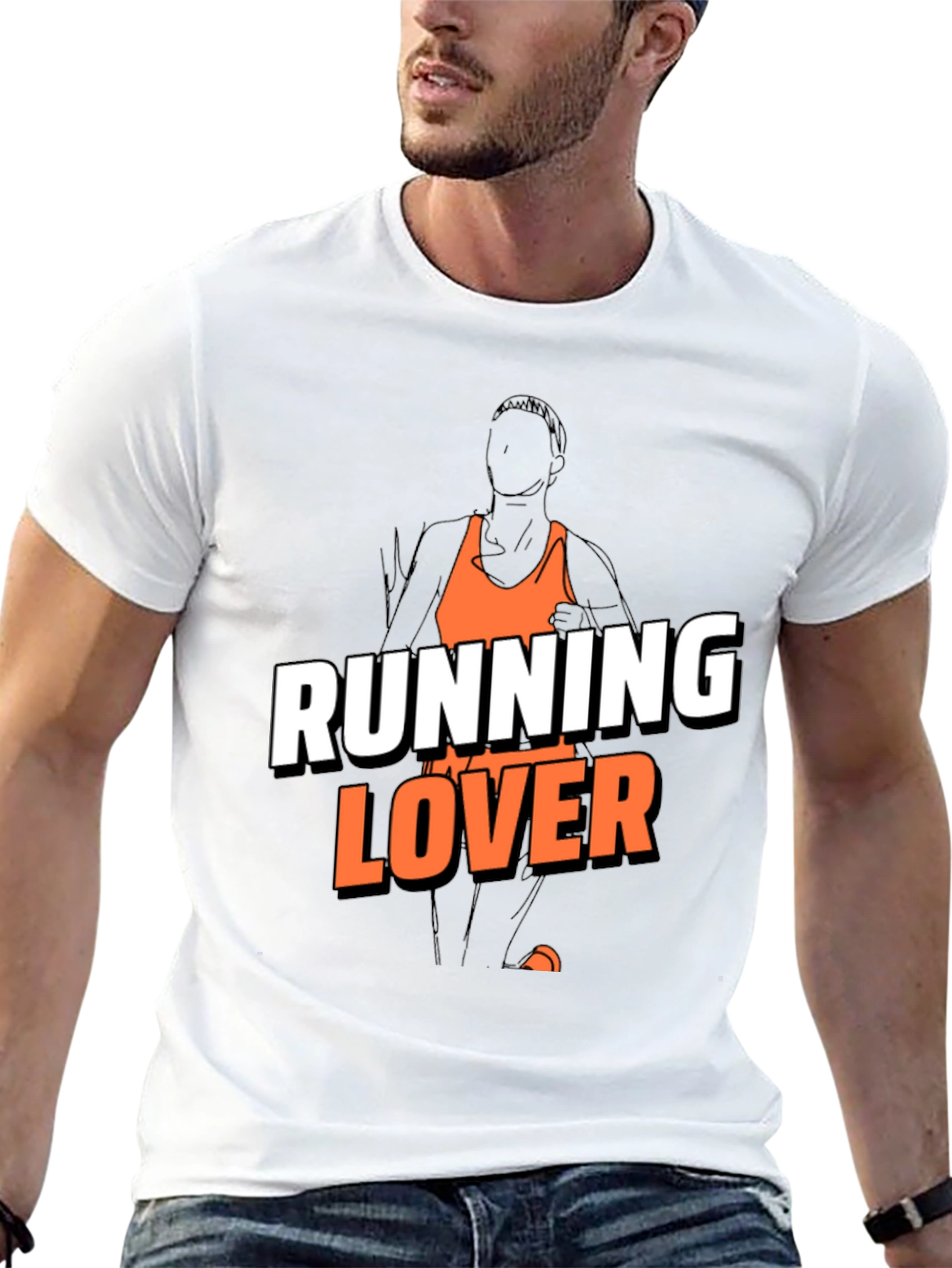 Running Lover Graphic T-Shirt - Black