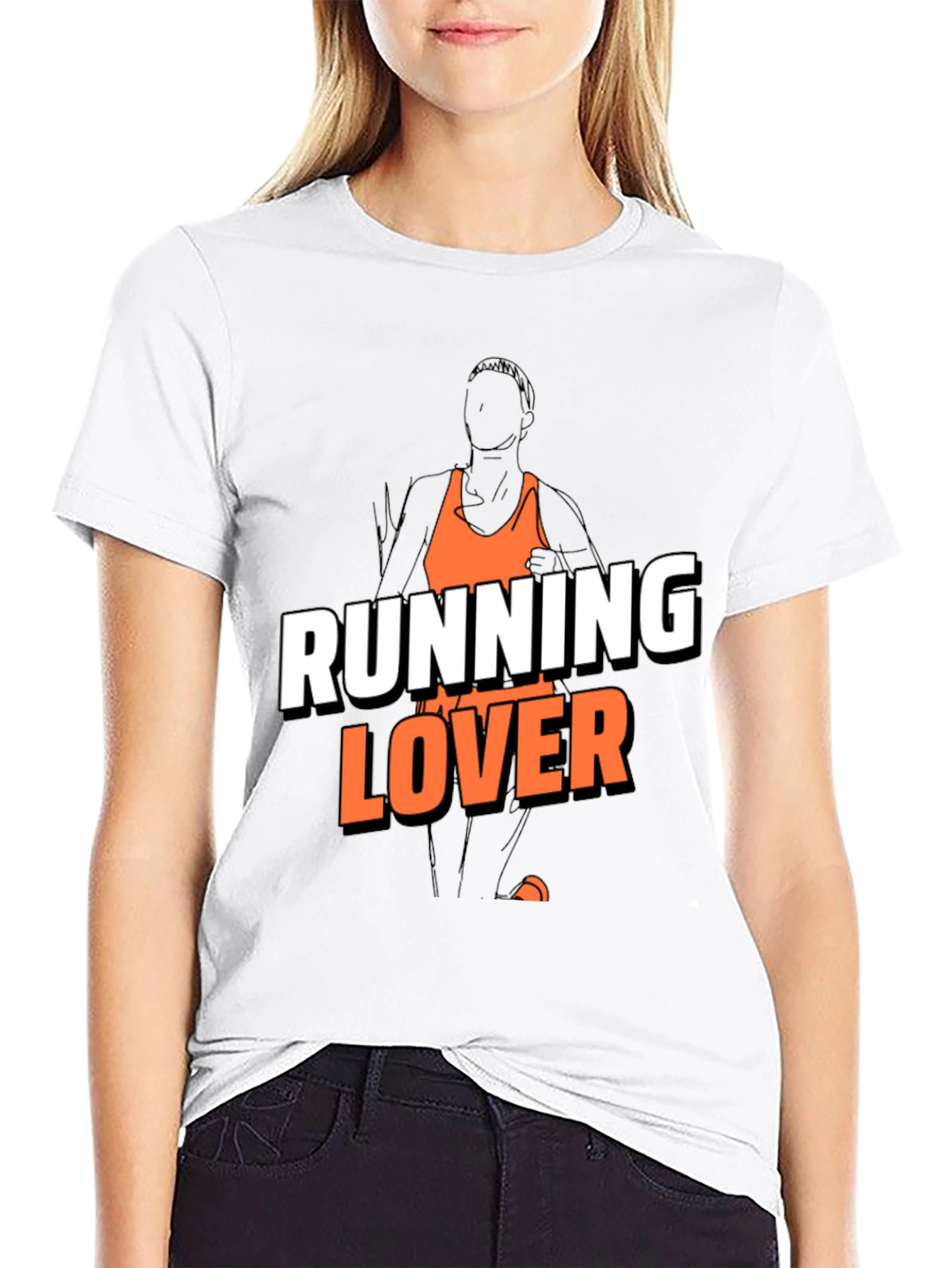 Running Lover Graphic T-Shirt - Black