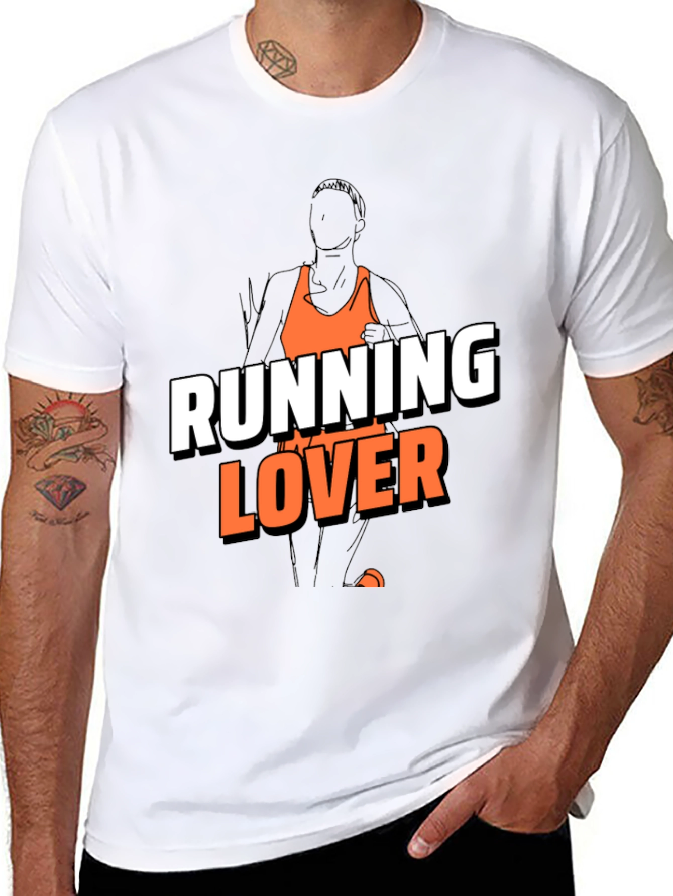 Running Lover Graphic T-Shirt - Black