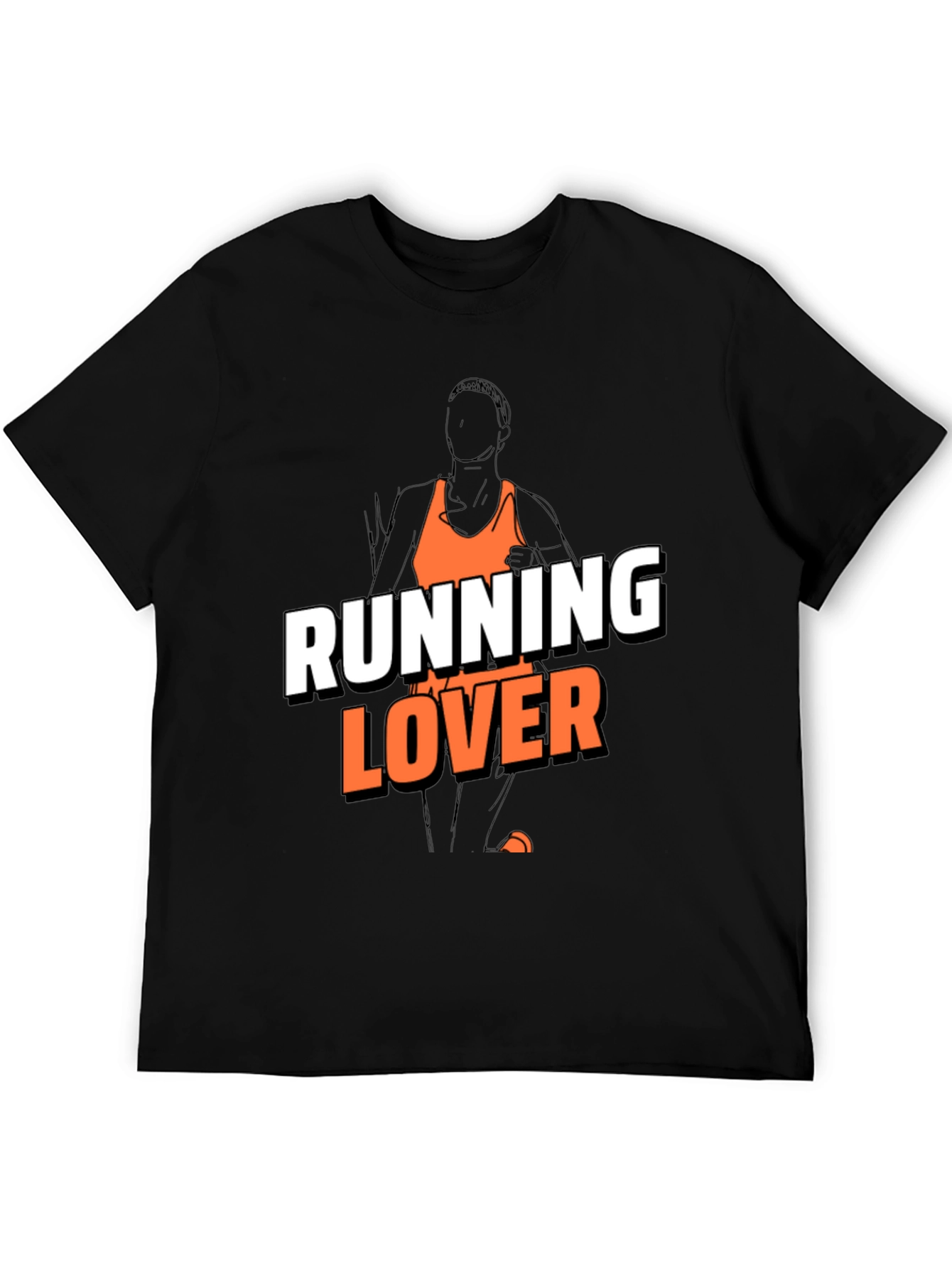 Running Lover Graphic T-Shirt - Black