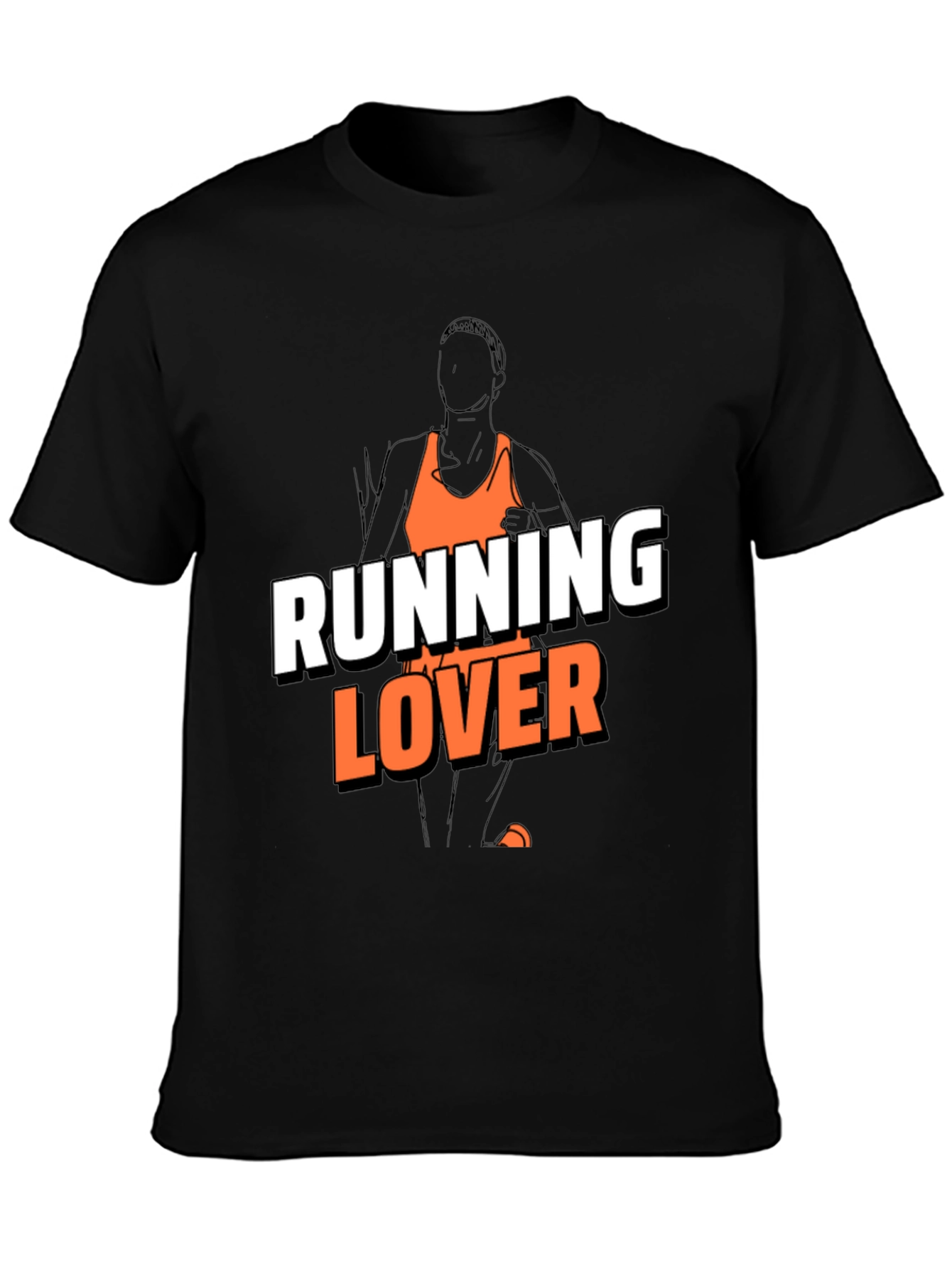 Running Lover Graphic T-Shirt - Black