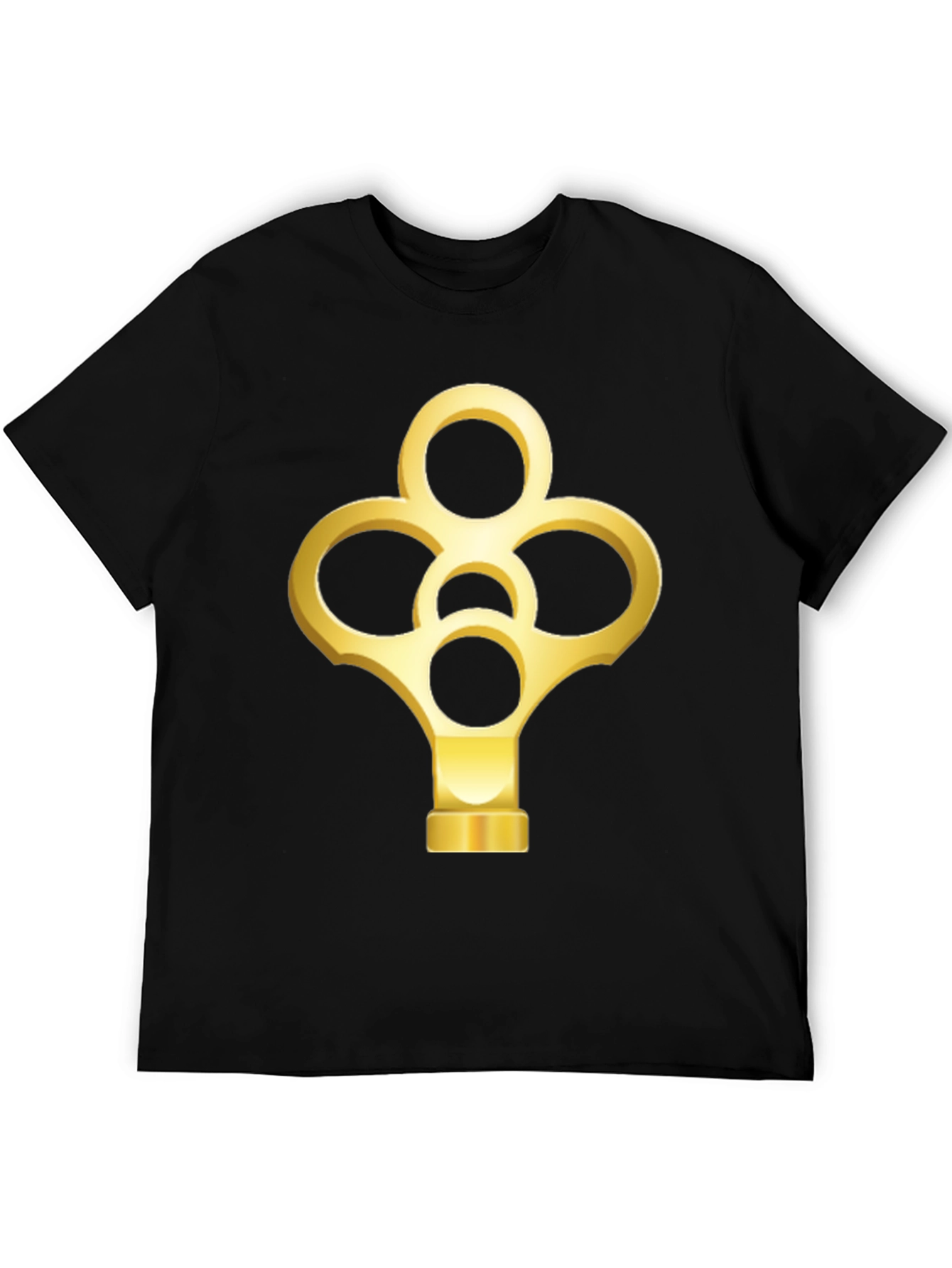Golden Key Graphic Black T-Shirt