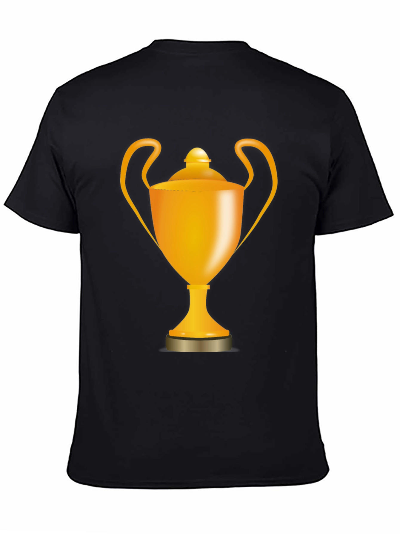 Golden Trophy Graphic Tee - Black Casual Shirt