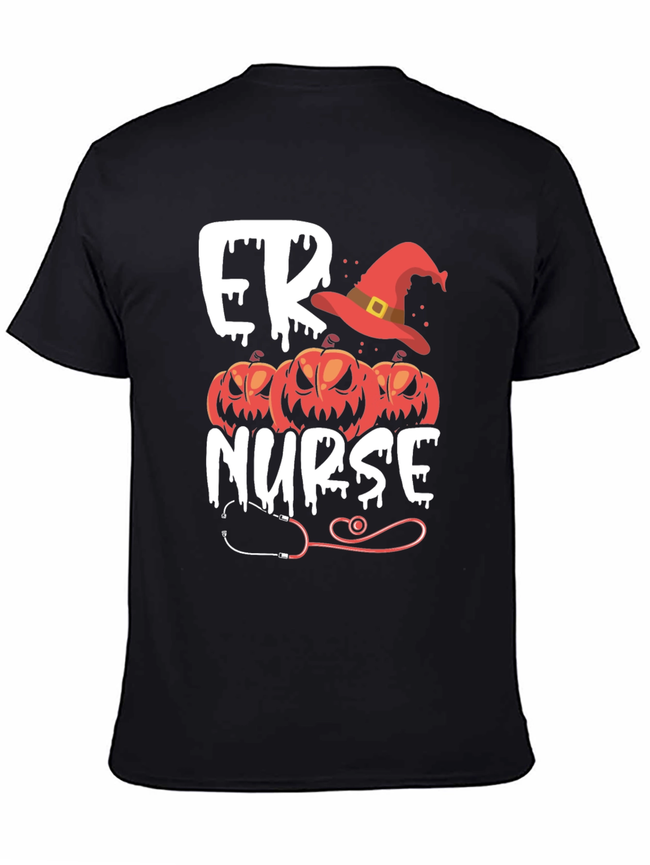 ER Nurse Halloween Pumpkin T-Shirt