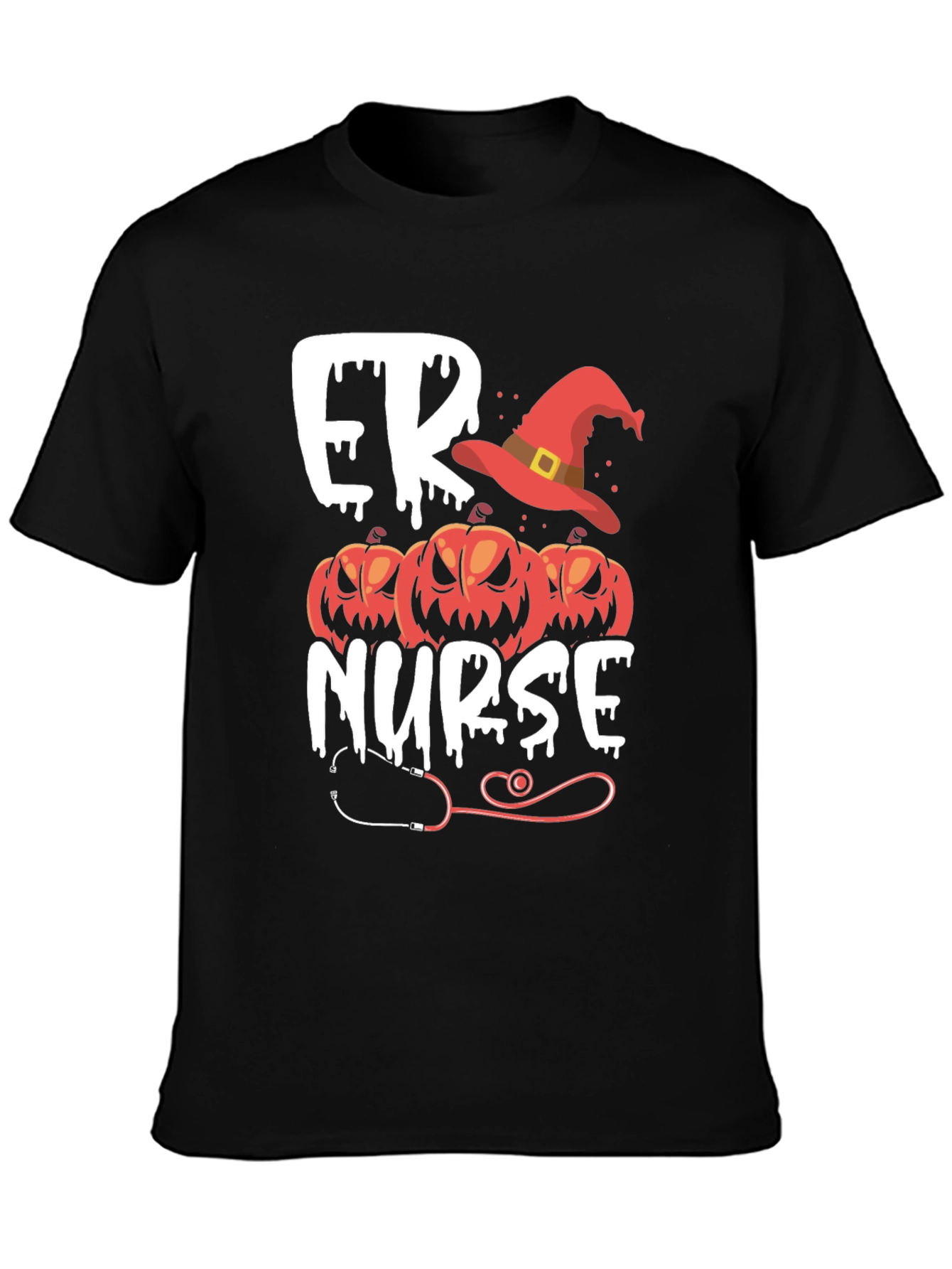 ER Nurse Halloween Pumpkin T-Shirt
