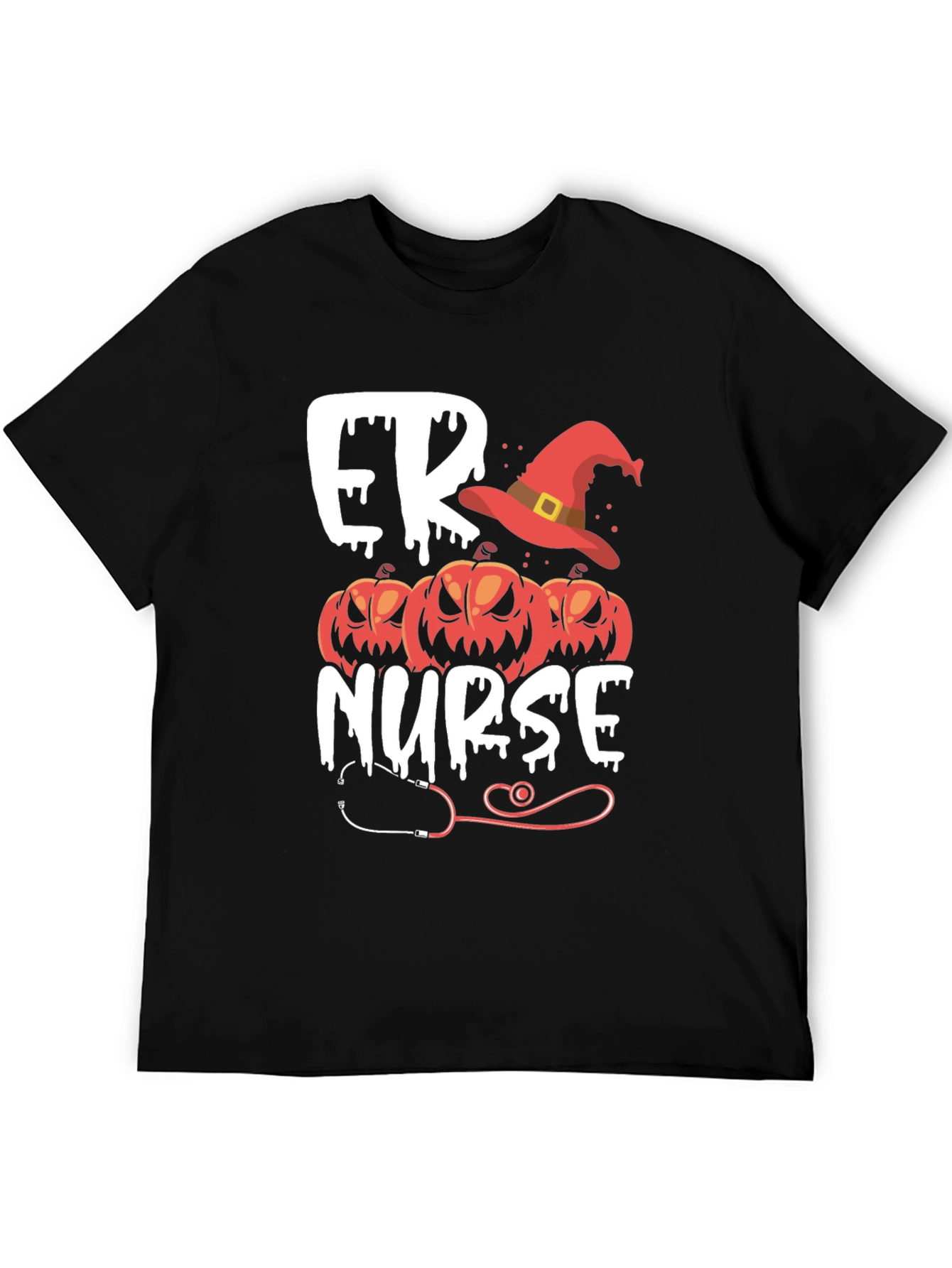 ER Nurse Halloween Pumpkin T-Shirt