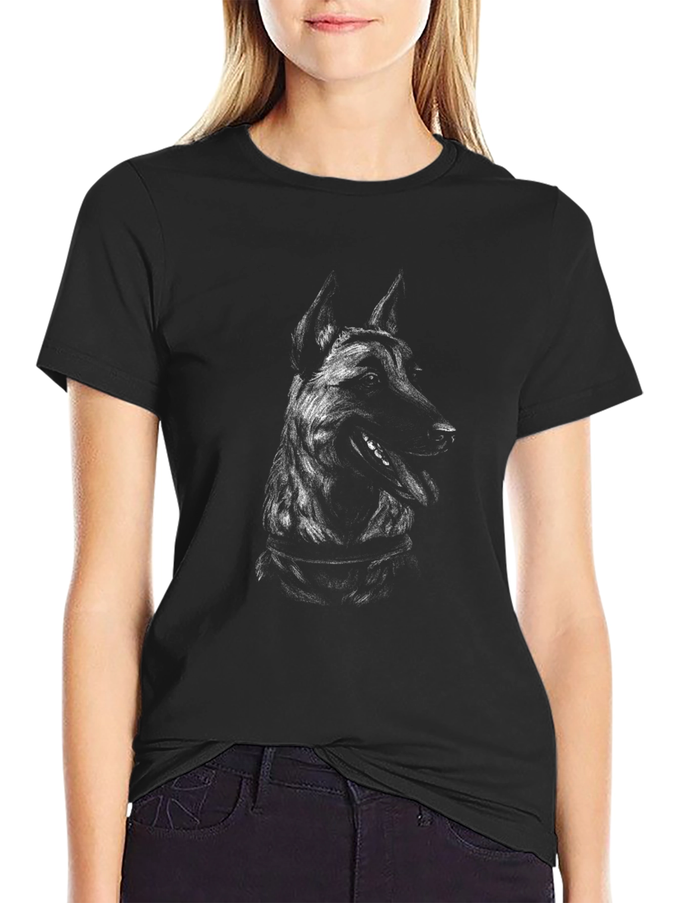 Black German Shepherd Graphic Tee