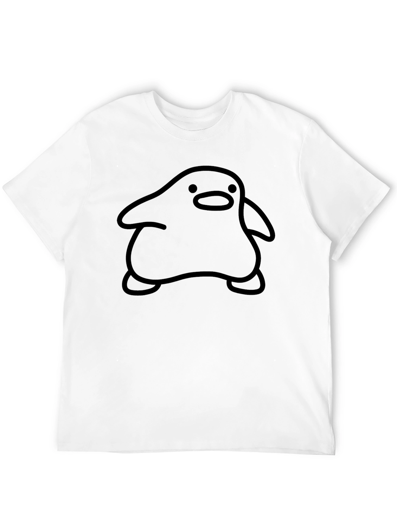 Mens Black Graphic Tee - Blob Character
