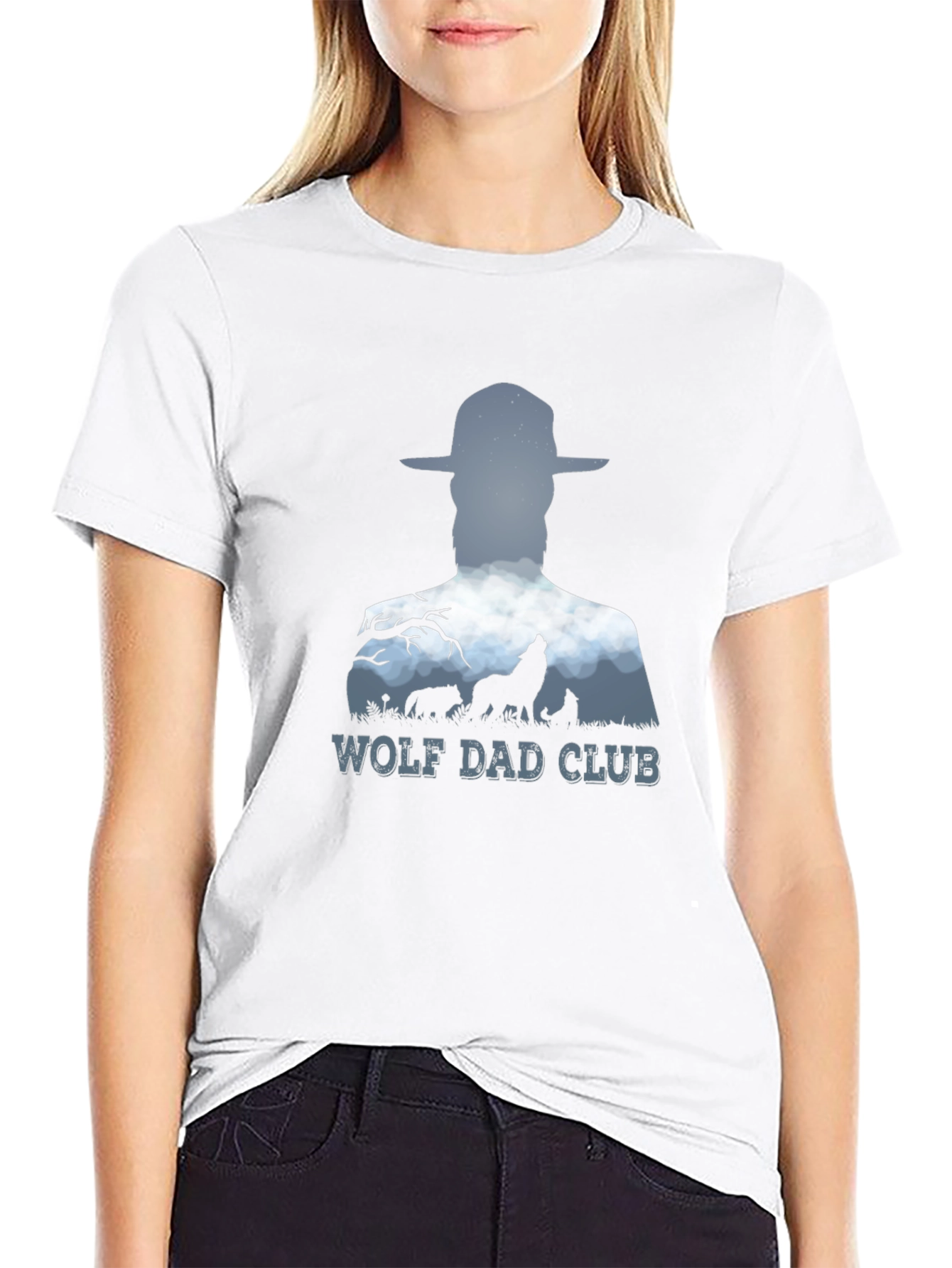 Wolf Dad Club T-Shirt - Stylish Graphic Tee