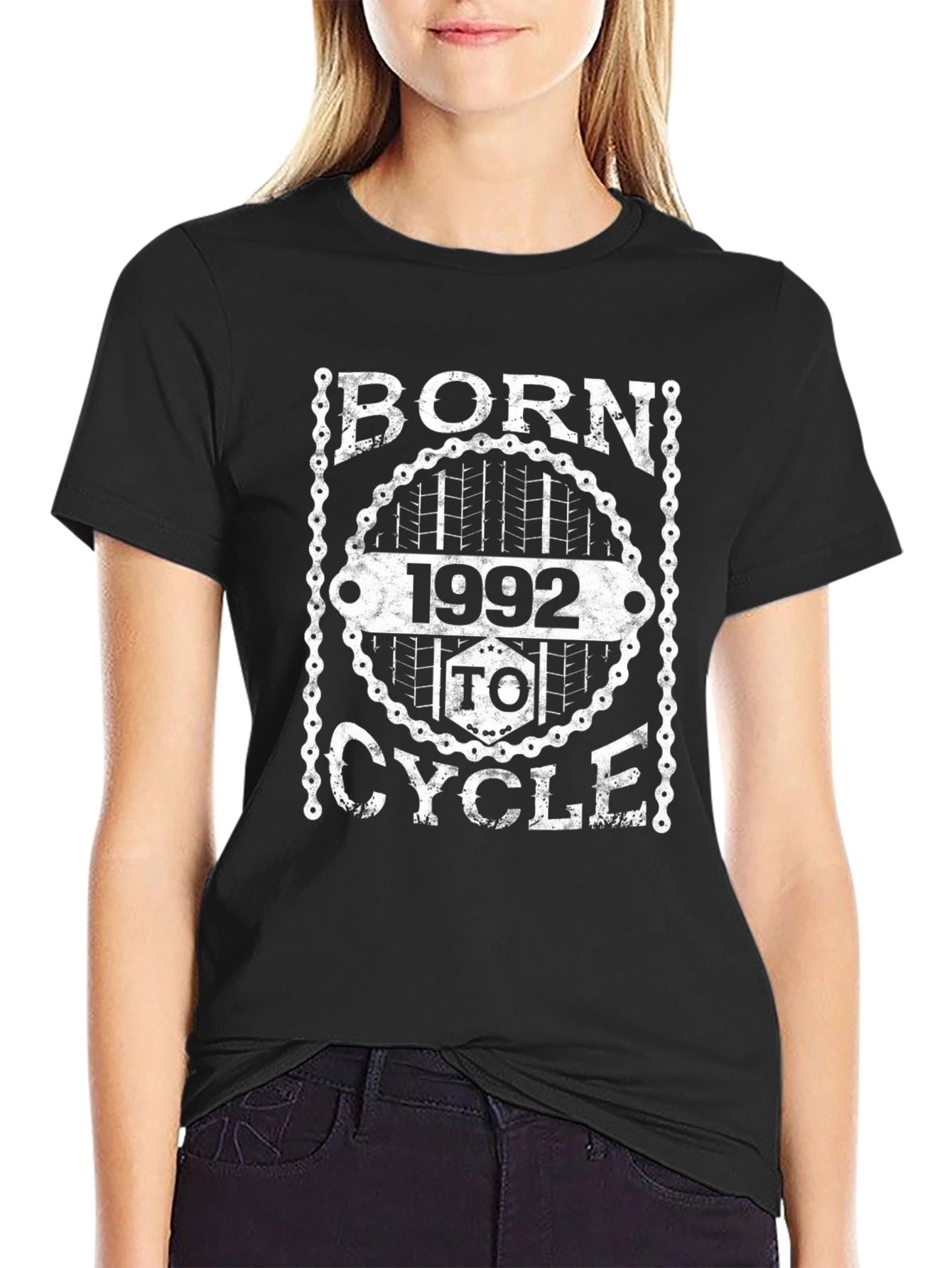 Born 1992 To Cycle T-Shirt Black