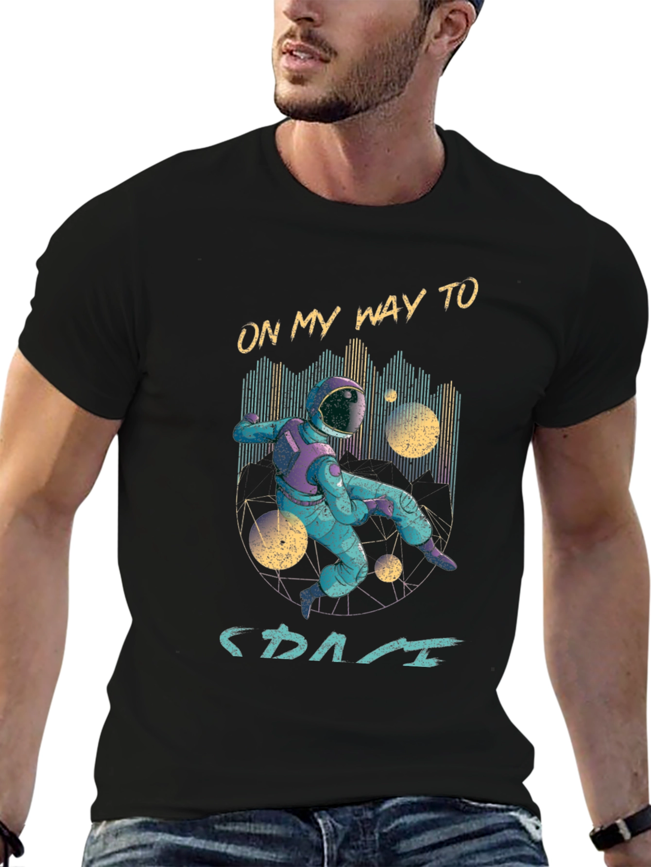 On My Way To Space Graphic T-Shirt