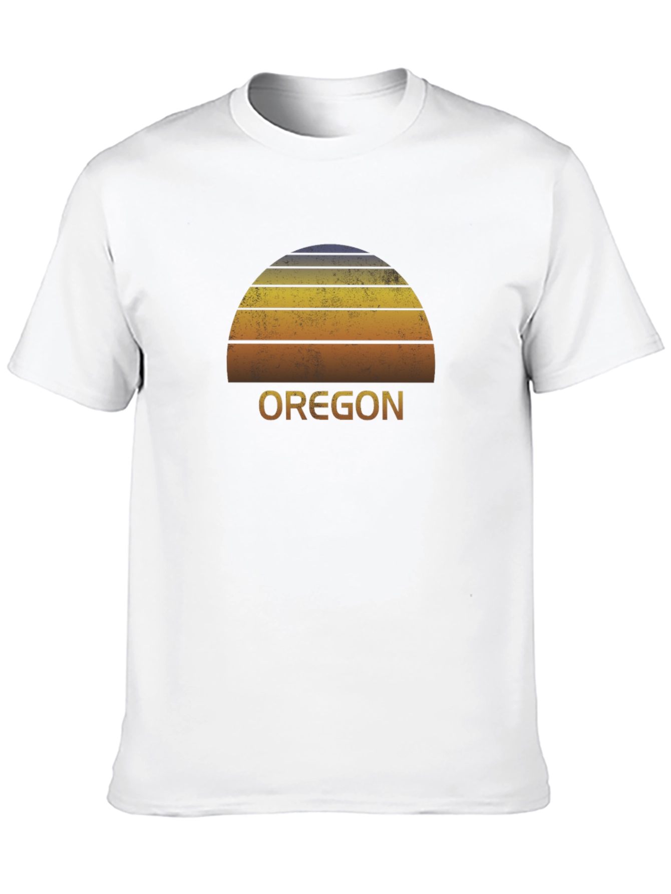 Retro Oregon Sunset Graphic Tee - Black