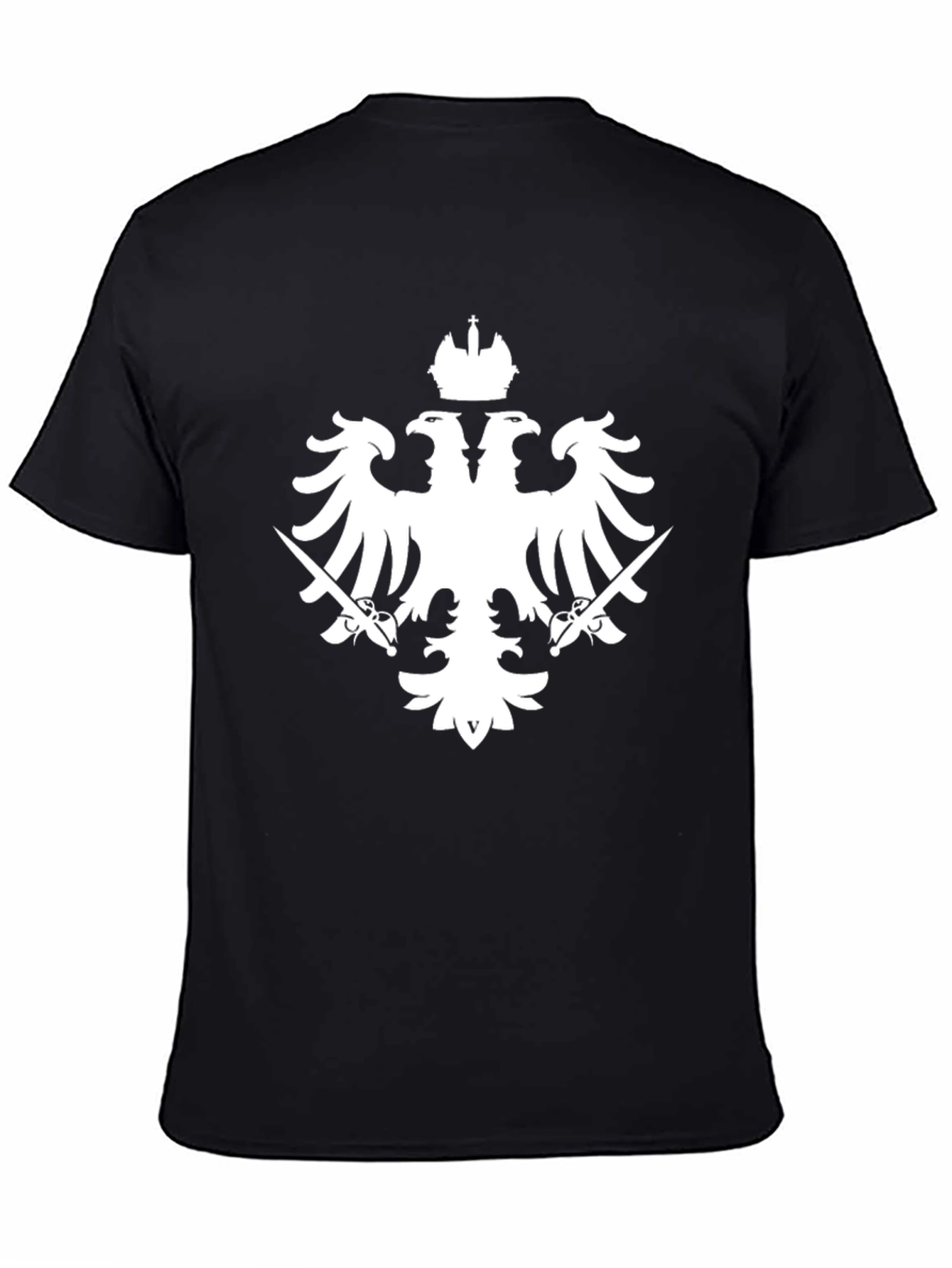 Double-Headed Eagle Graphic Tee - Black