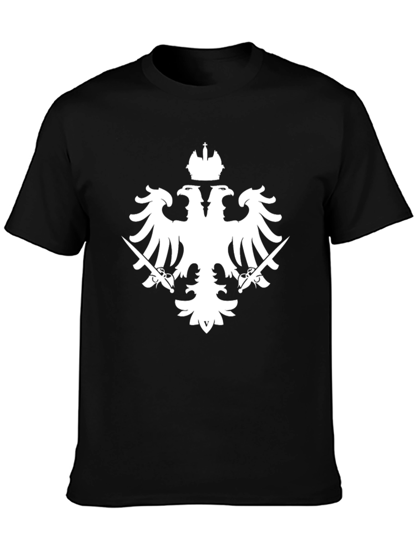 Double-Headed Eagle Graphic Tee - Black