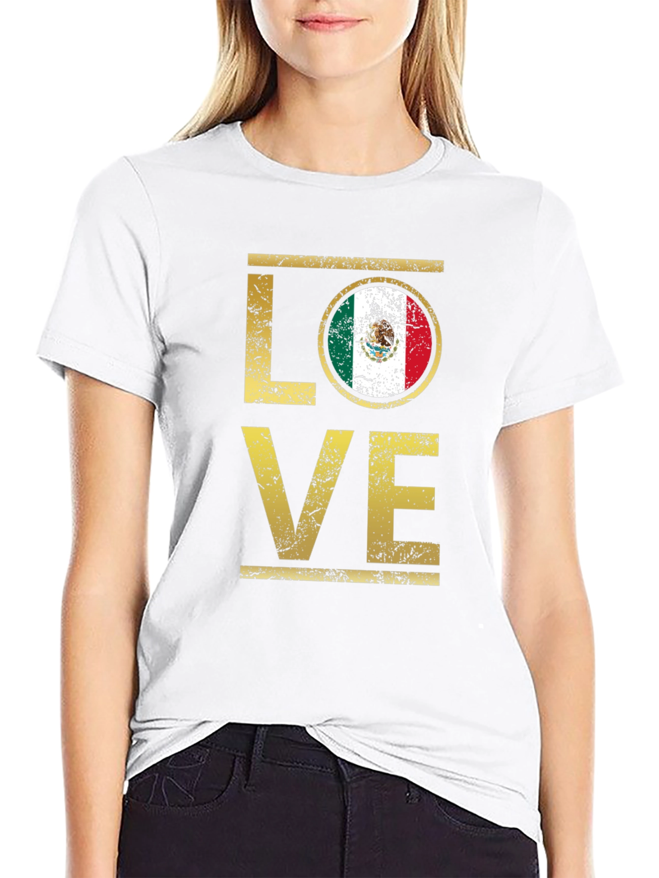 Mexico Flag LOVE T-Shirt