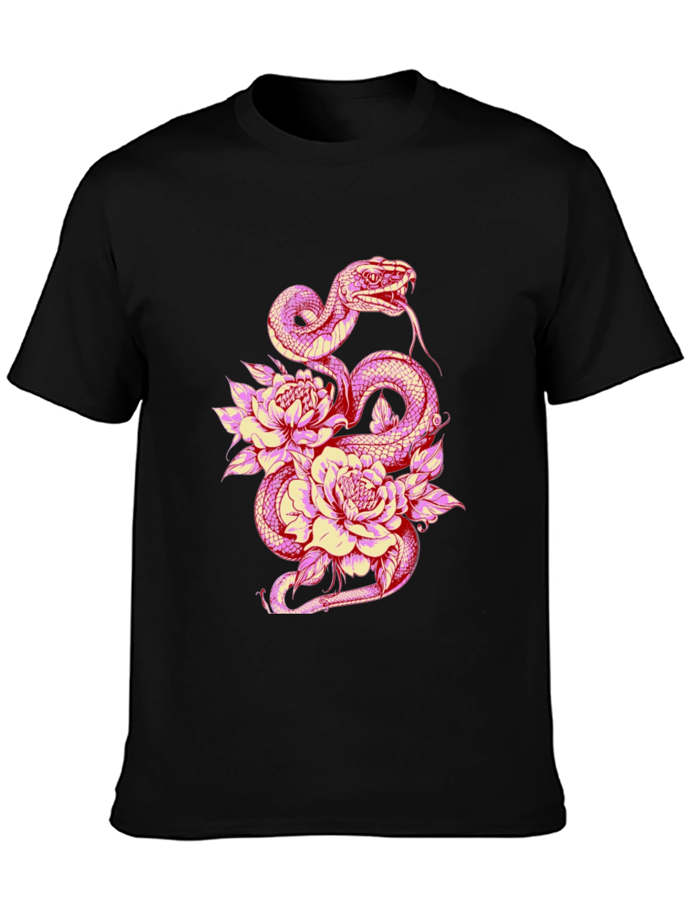 Snake & Flower Graphic Tee