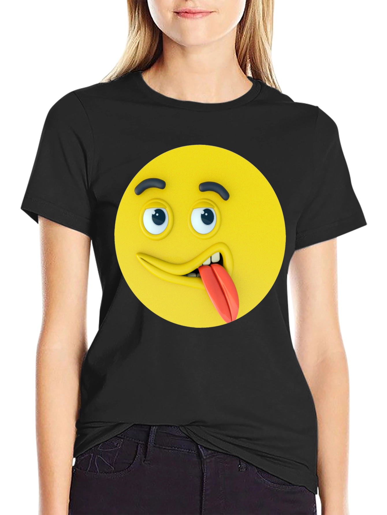 Funny Emoji Tongue T-Shirt - Expression Tee