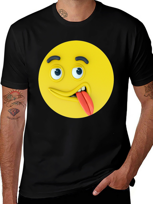Funny Emoji Tongue T-Shirt - Expression Tee