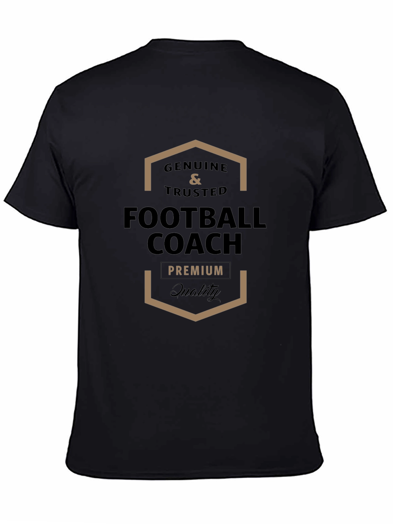 Genuine & Trusted Football Coach Premium Quality Black T-Shirt