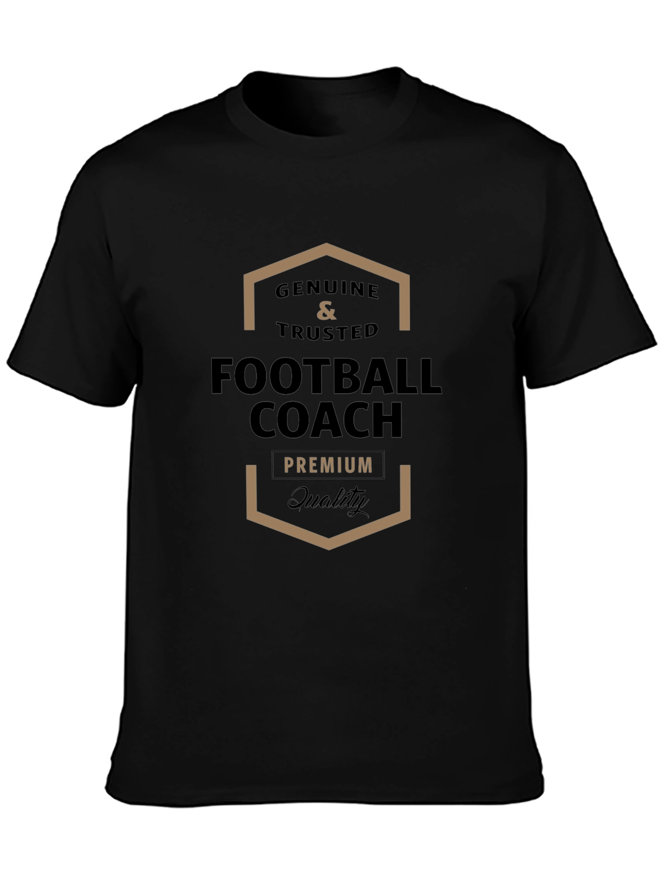 Genuine & Trusted Football Coach Premium Quality Black T-Shirt