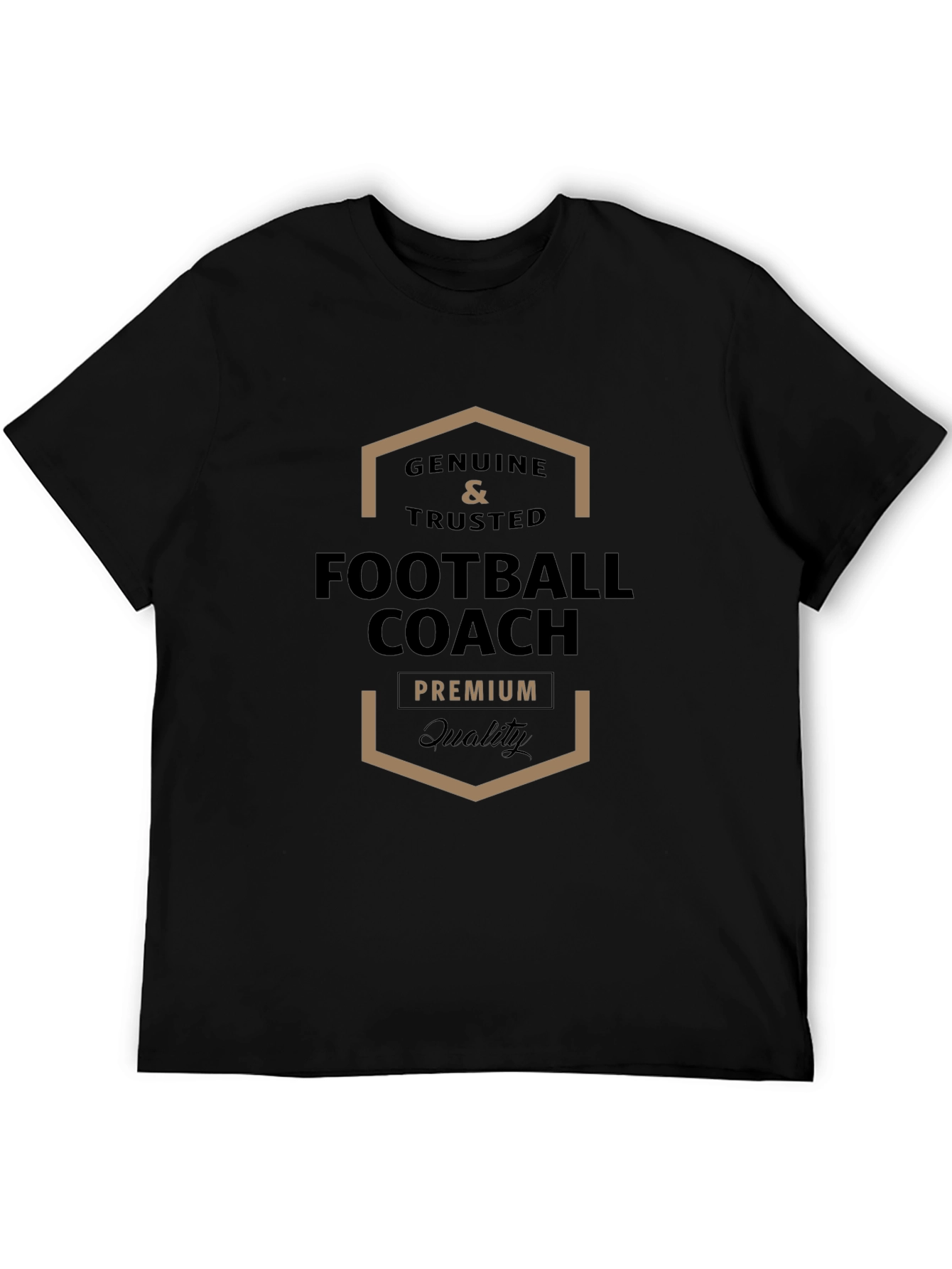 Genuine & Trusted Football Coach Premium Quality Black T-Shirt