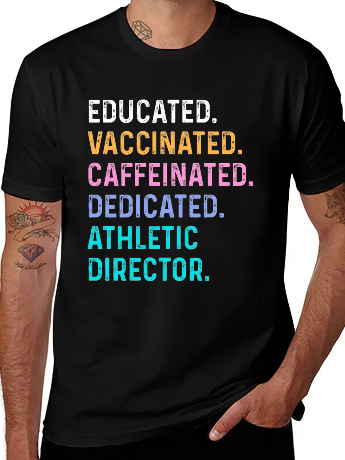 Educated Vaccinated Athletic Director T-Shirt