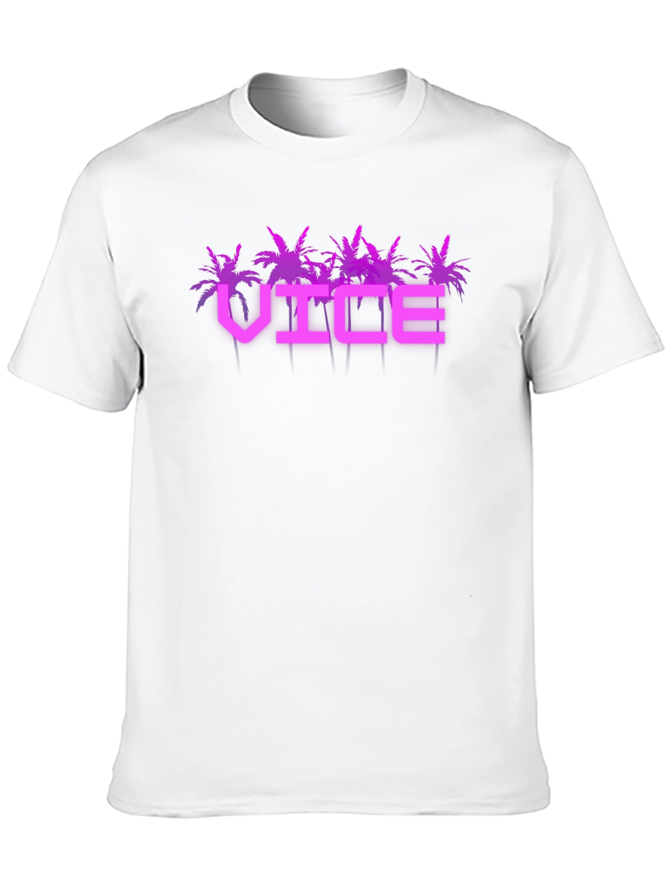 Vice T-Shirt - Miami Palm Tree Design