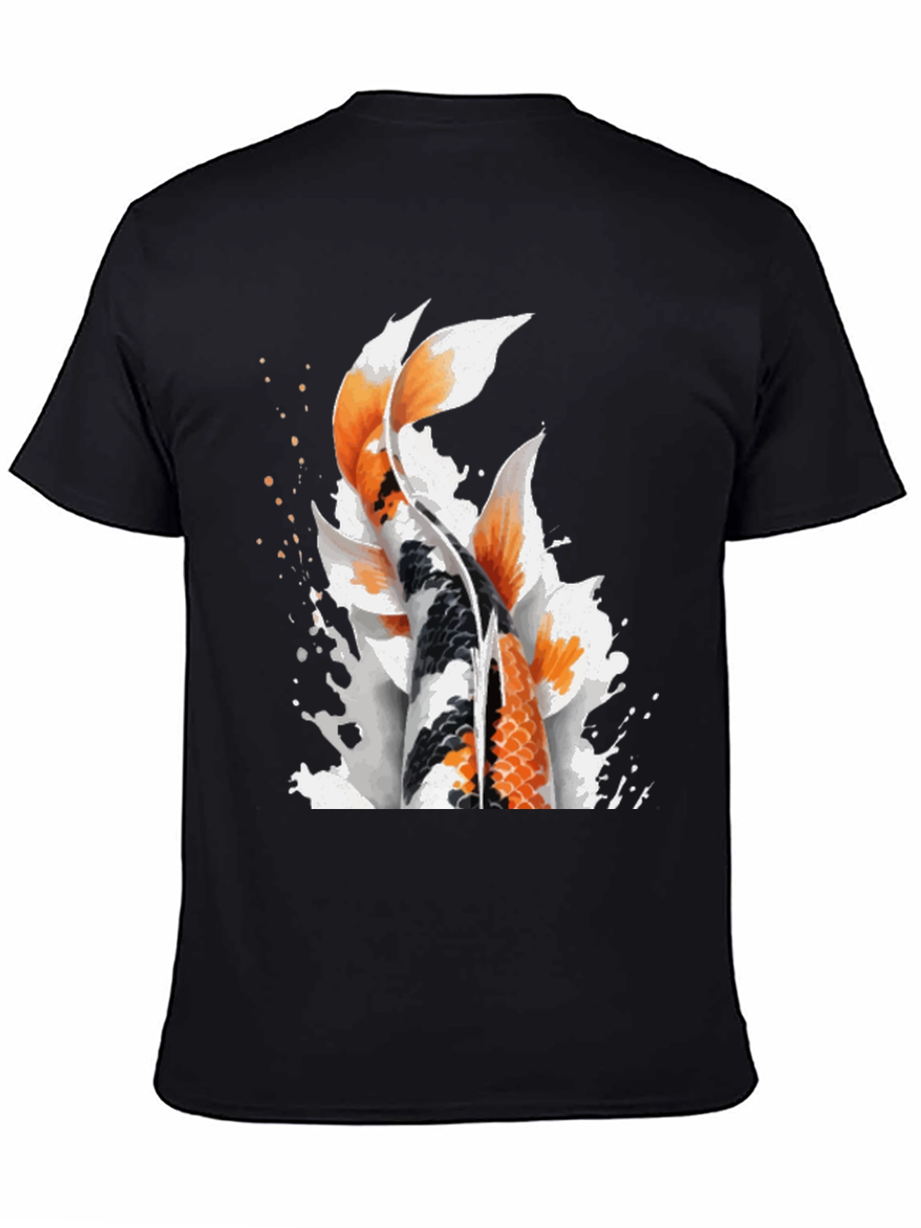 Koi Fish Graphic Black T-Shirt
