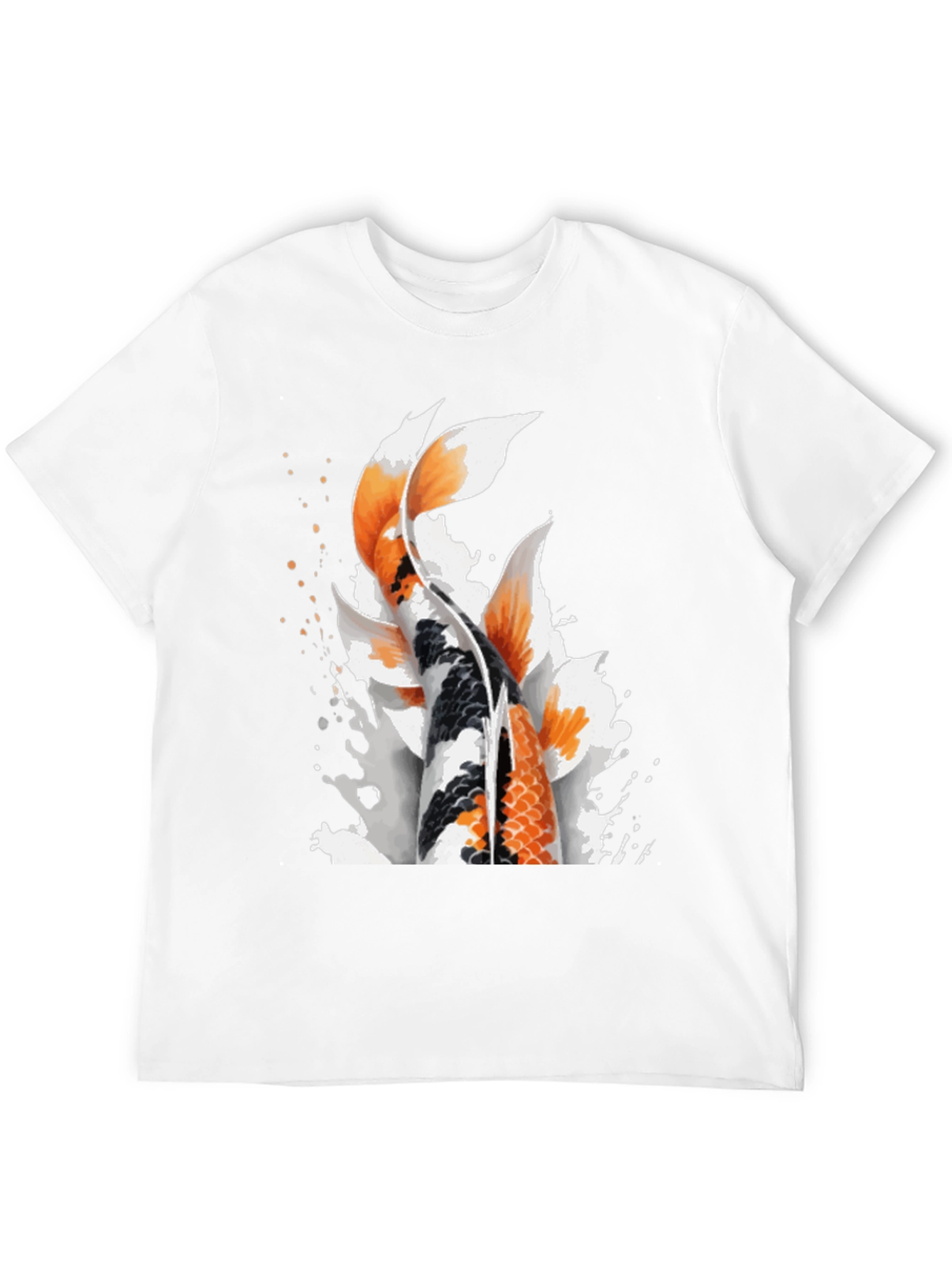 Koi Fish Graphic Black T-Shirt