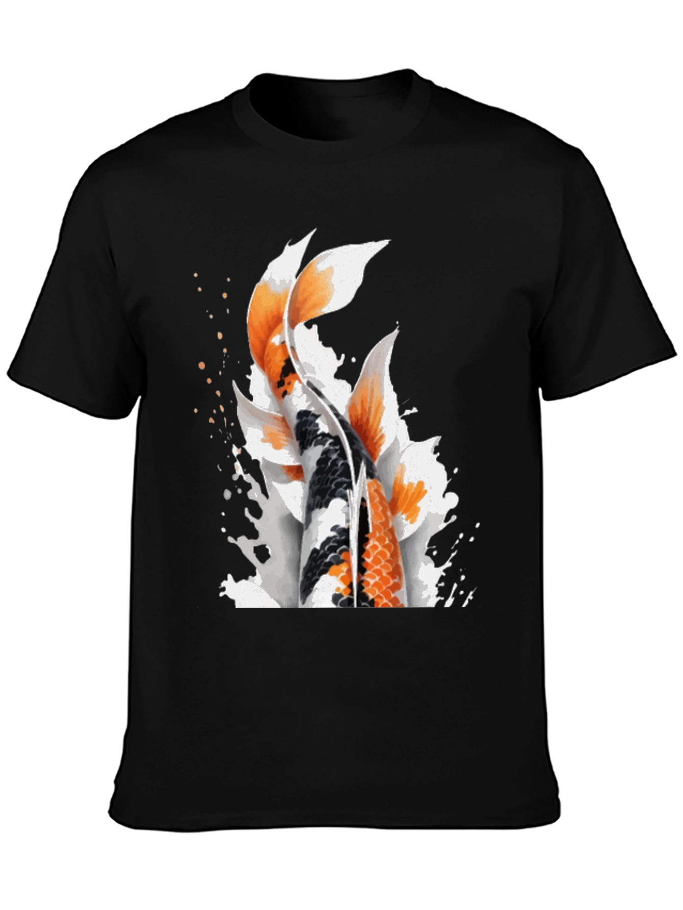 Koi Fish Graphic Black T-Shirt