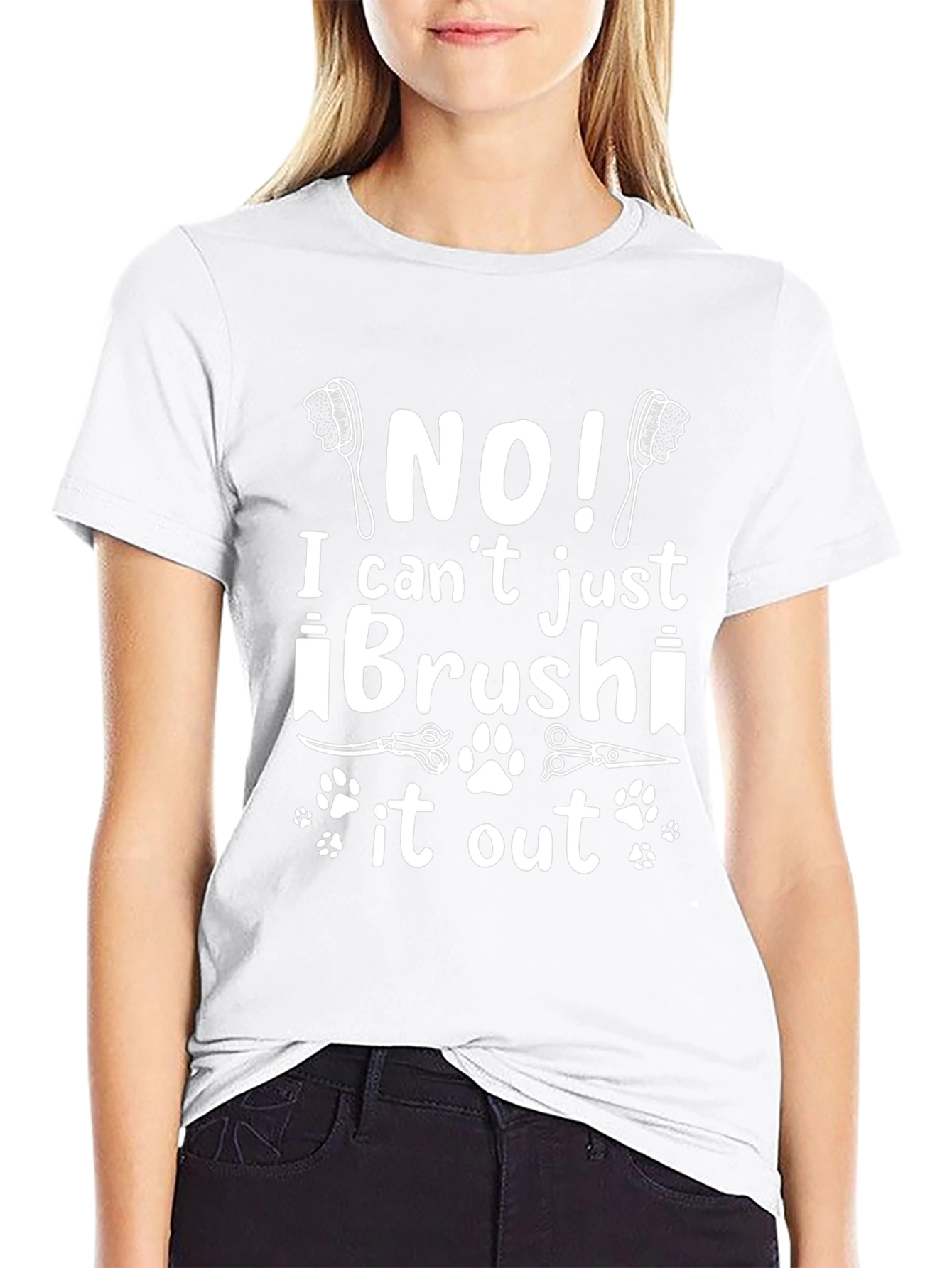 Funny Dog Groomer T-Shirt - Brush It Out