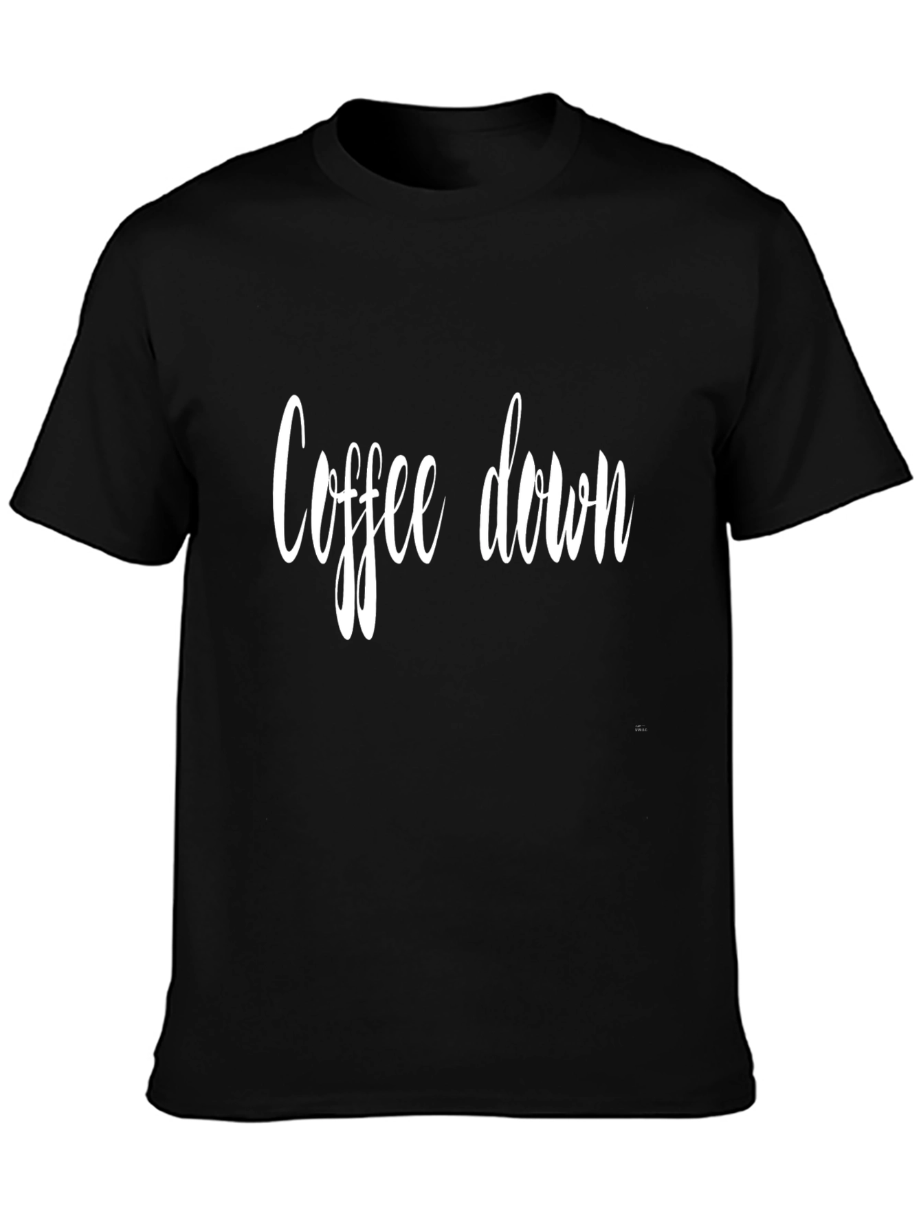 Coffee Down Graphic Tee - Black Cotton T-Shirt