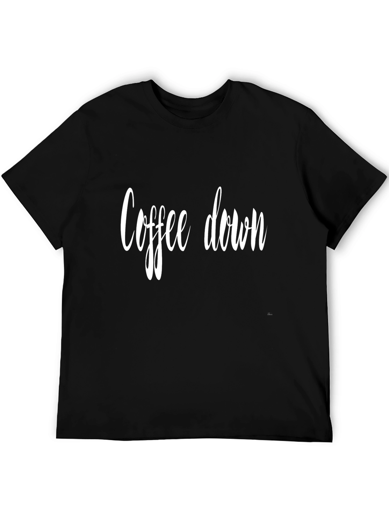 Coffee Down Graphic Tee - Black Cotton T-Shirt