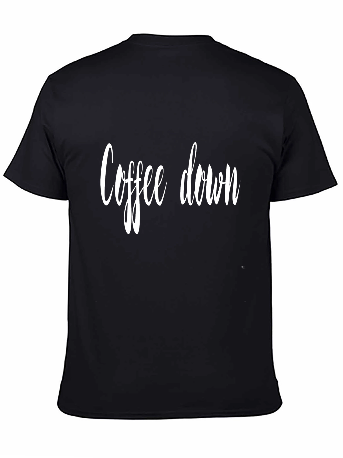 Coffee Down Graphic Tee - Black Cotton T-Shirt
