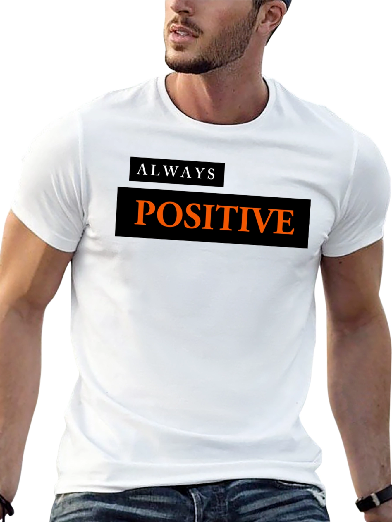 Always Positive Graphic T-Shirt - Black