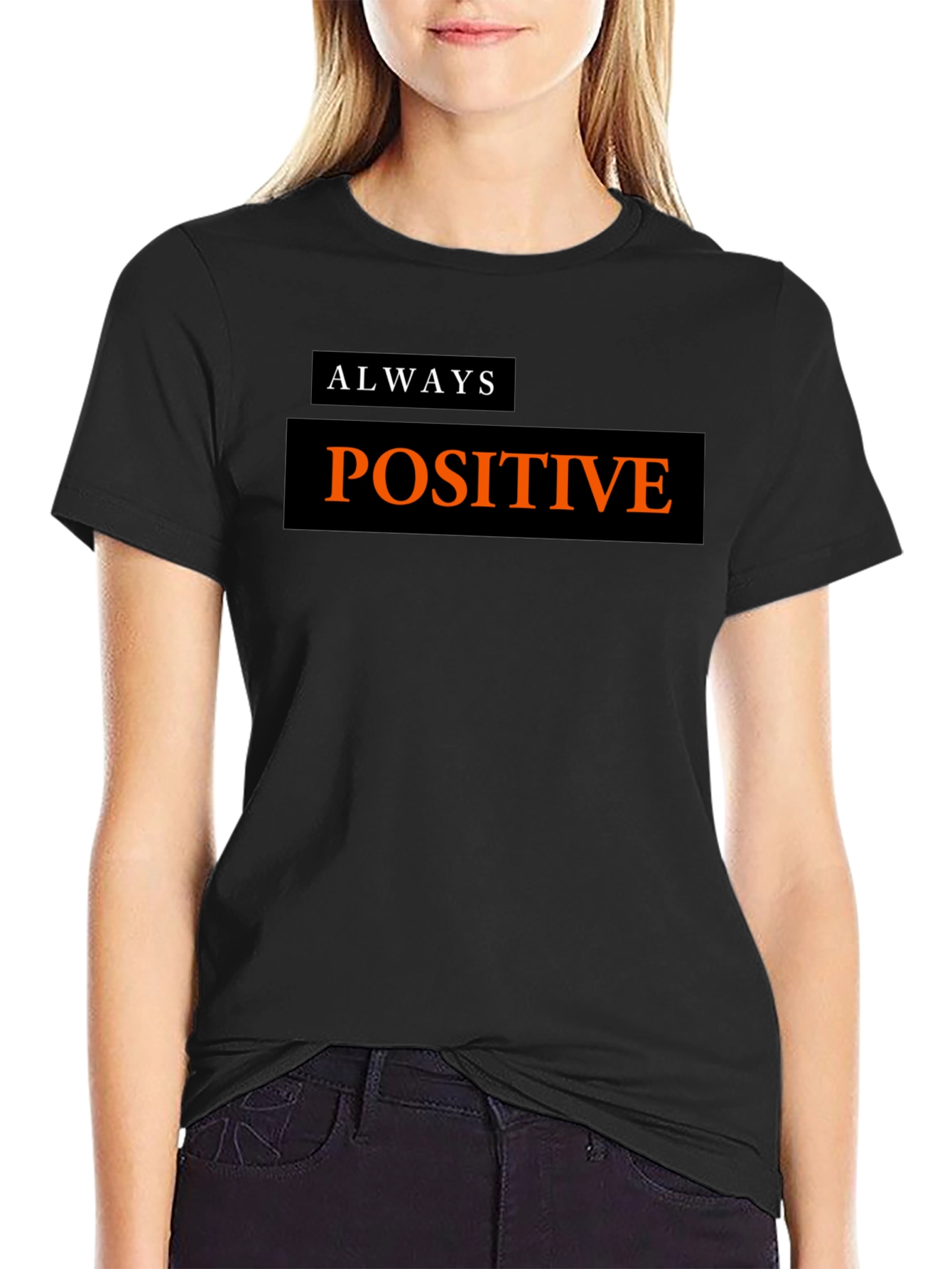 Always Positive Graphic T-Shirt - Black