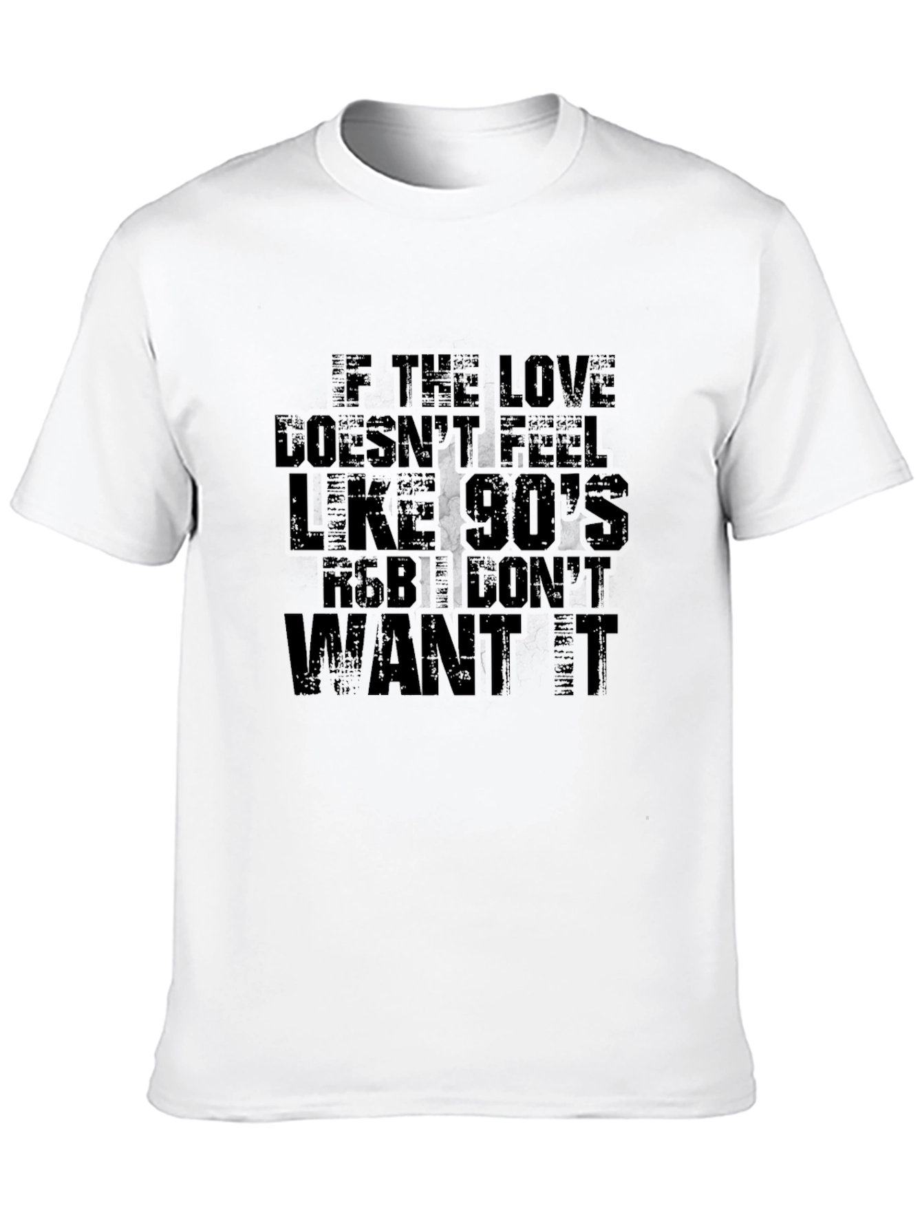 90s R&B Music Graphic T-Shirt - Black