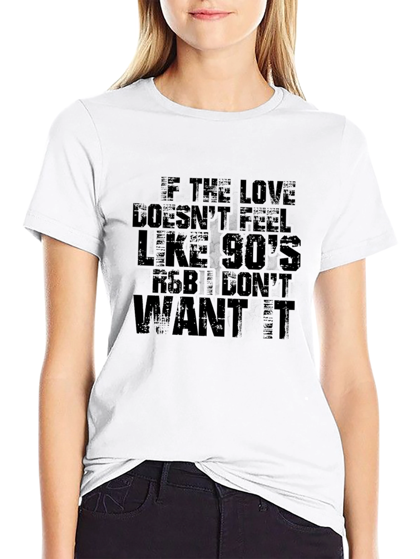 90s R&B Music Graphic T-Shirt - Black