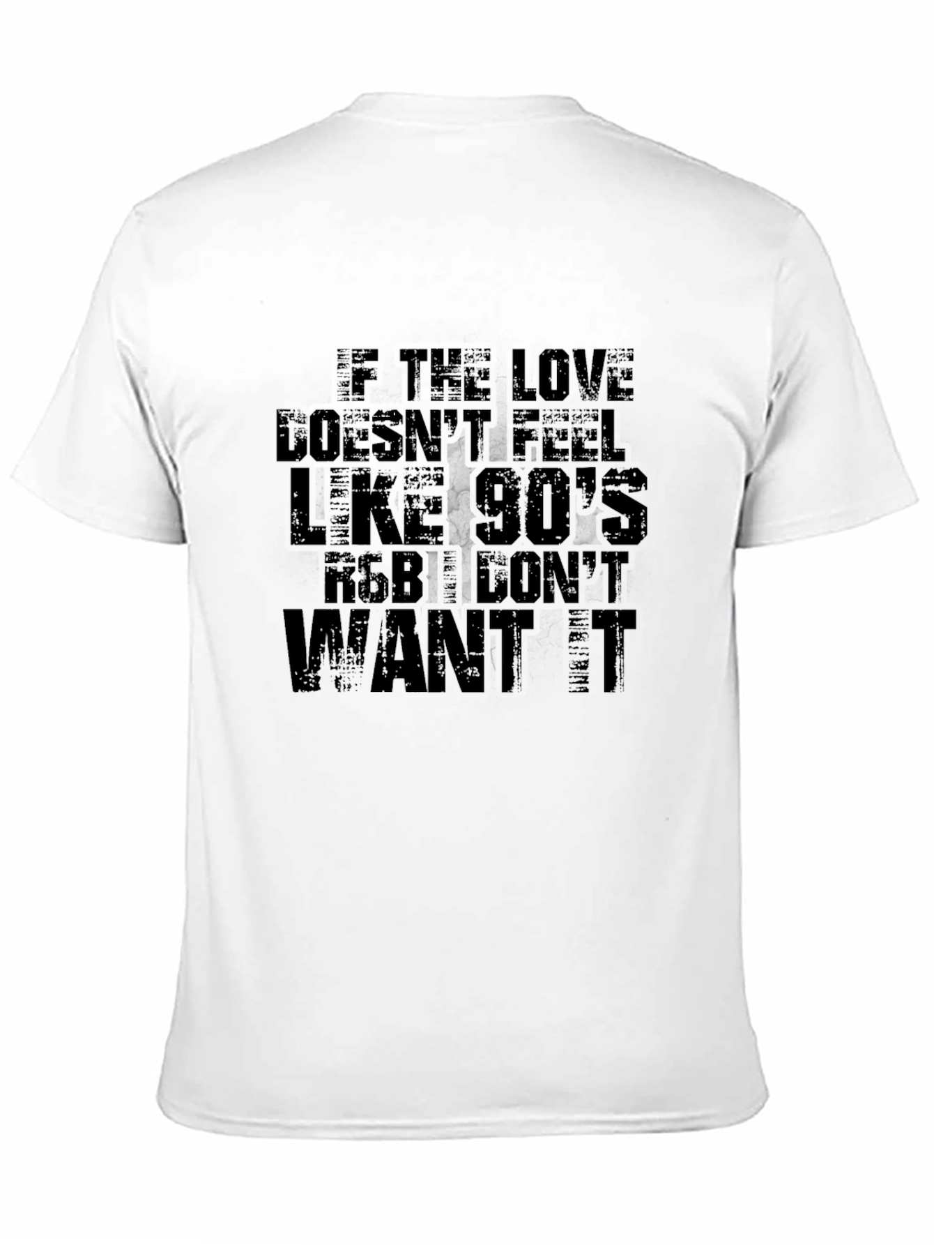 90s R&B Music Graphic T-Shirt - Black