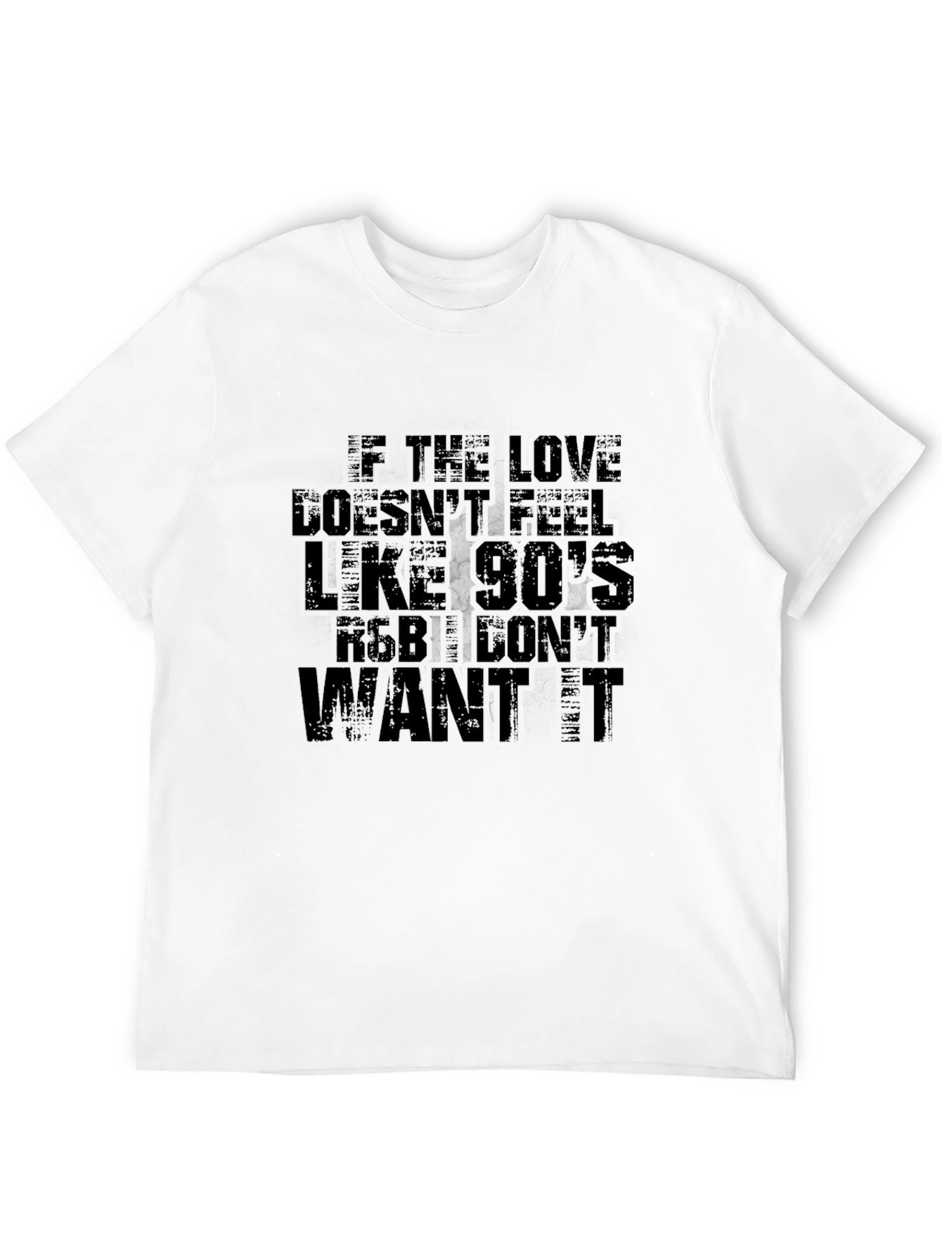 90s R&B Music Graphic T-Shirt - Black