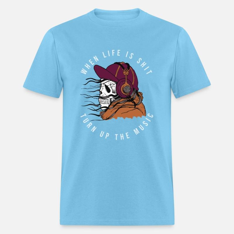 turn the music up,music lover skull