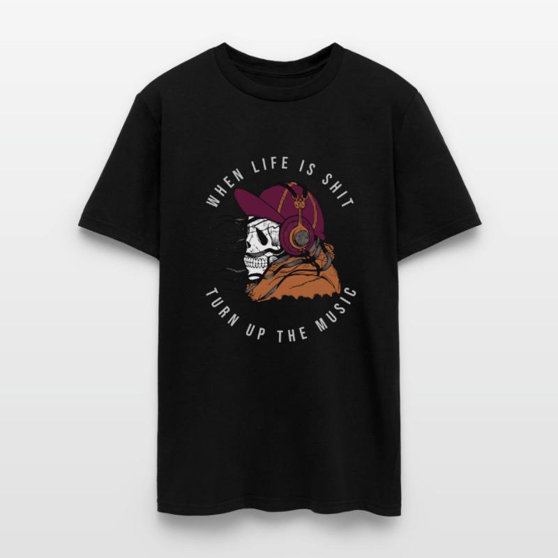 turn the music up,music lover skull