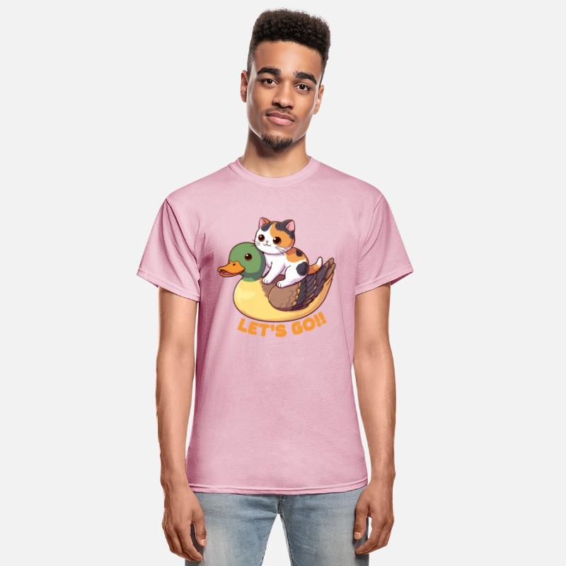 Tuxedo Calico Cat On A Duck