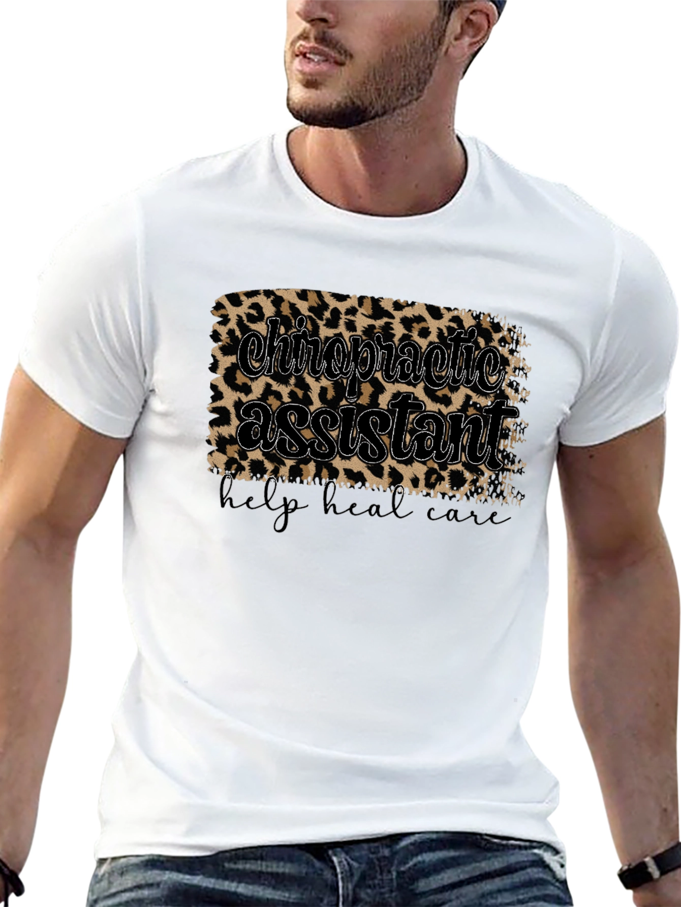 Chiropractic Assistant Leopard Print T-Shirt
