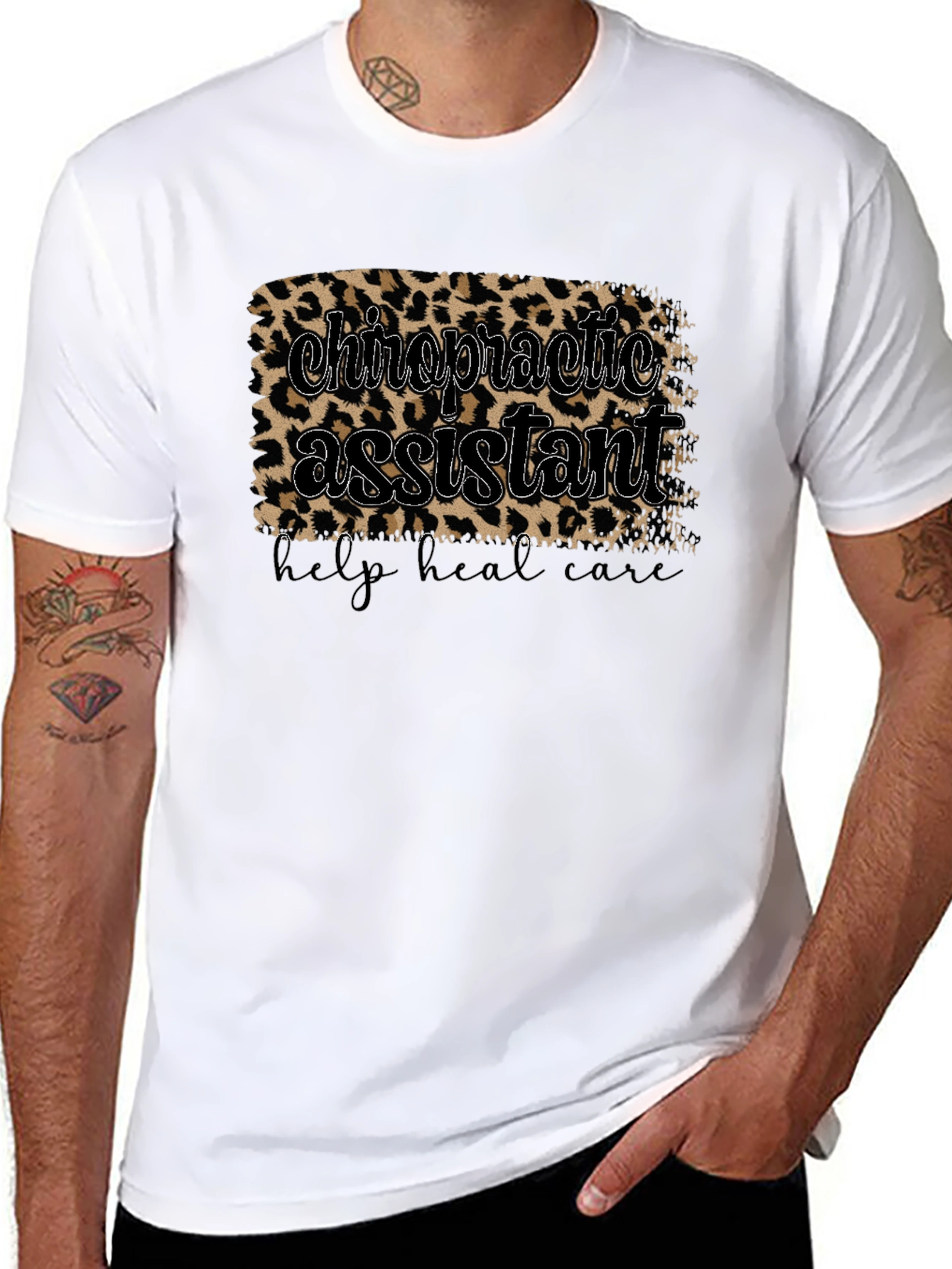 Chiropractic Assistant Leopard Print T-Shirt