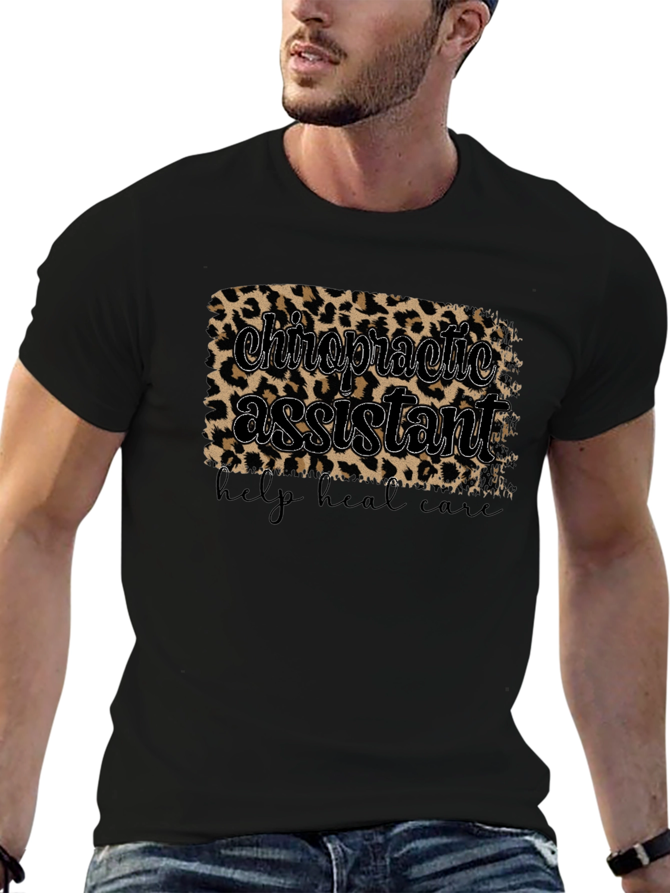 Chiropractic Assistant Leopard Print T-Shirt